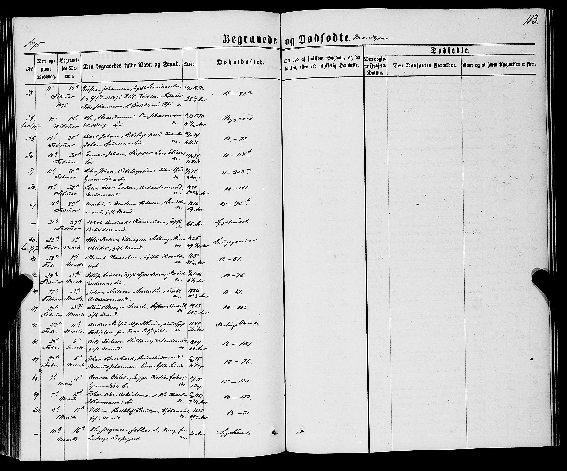 Domkirken sokneprestembete, AV/SAB-A-74801/H/Haa/L0042: Parish register (official) no. E 3, 1863-1876, p. 113