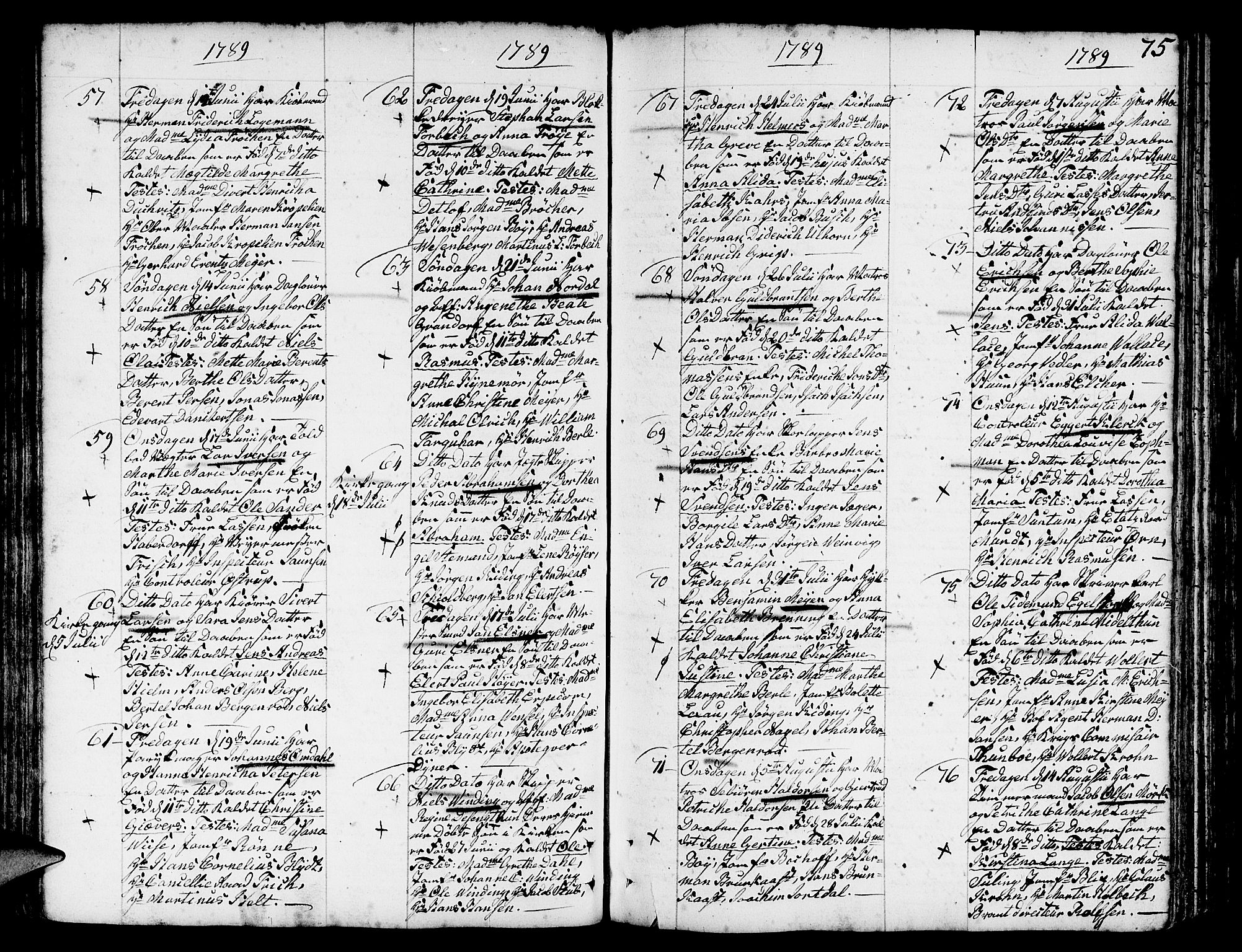 Nykirken Sokneprestembete, AV/SAB-A-77101/H/Haa/L0005: Parish register (official) no. A 5, 1775-1808, p. 75