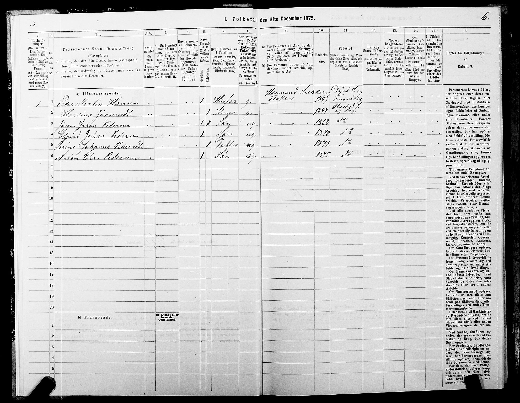 SATØ, 1875 census for 1917P Ibestad, 1875, p. 8006