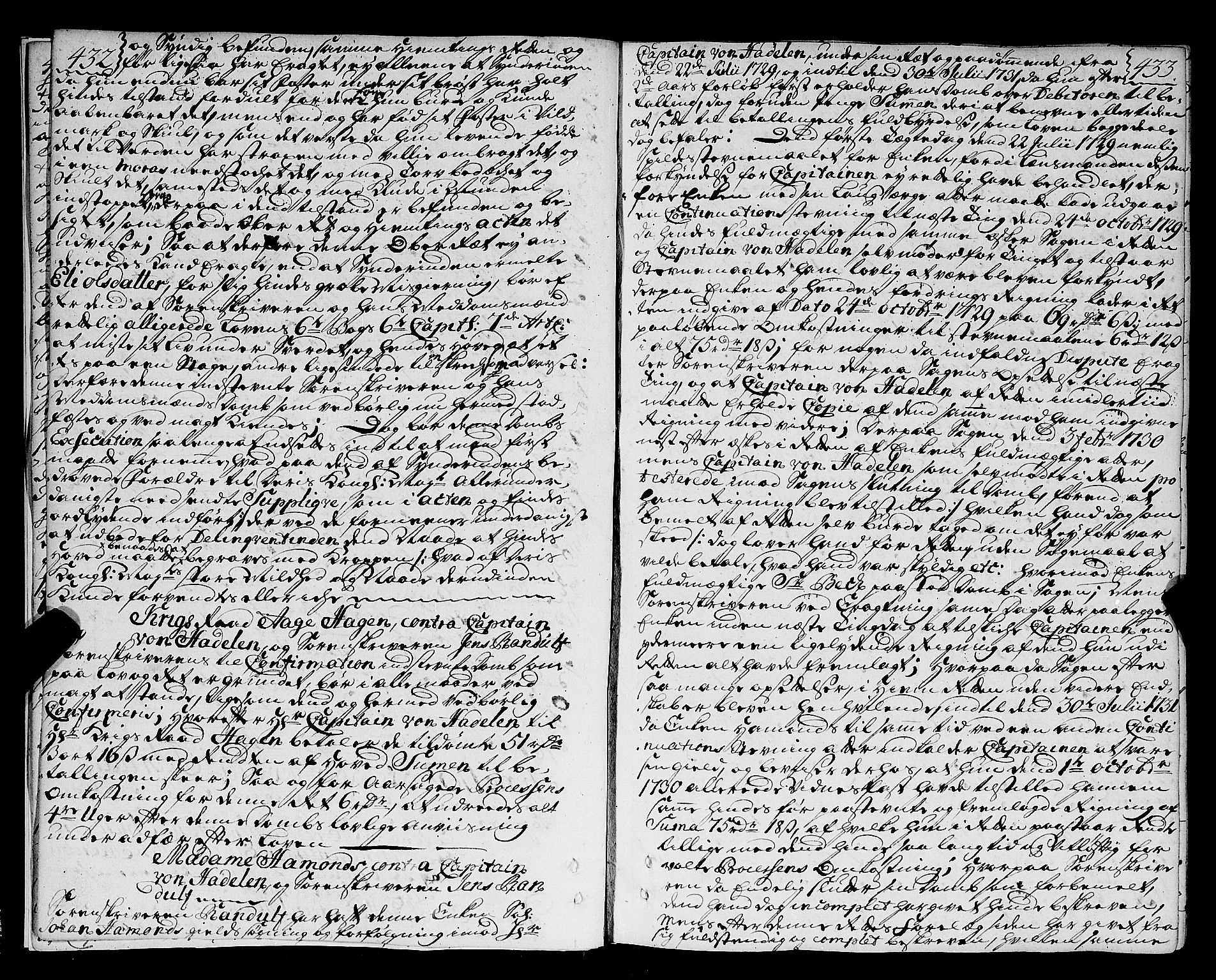 Trondheim lagting, AV/SAT-A-2065, 1732-1739, p. 432-433