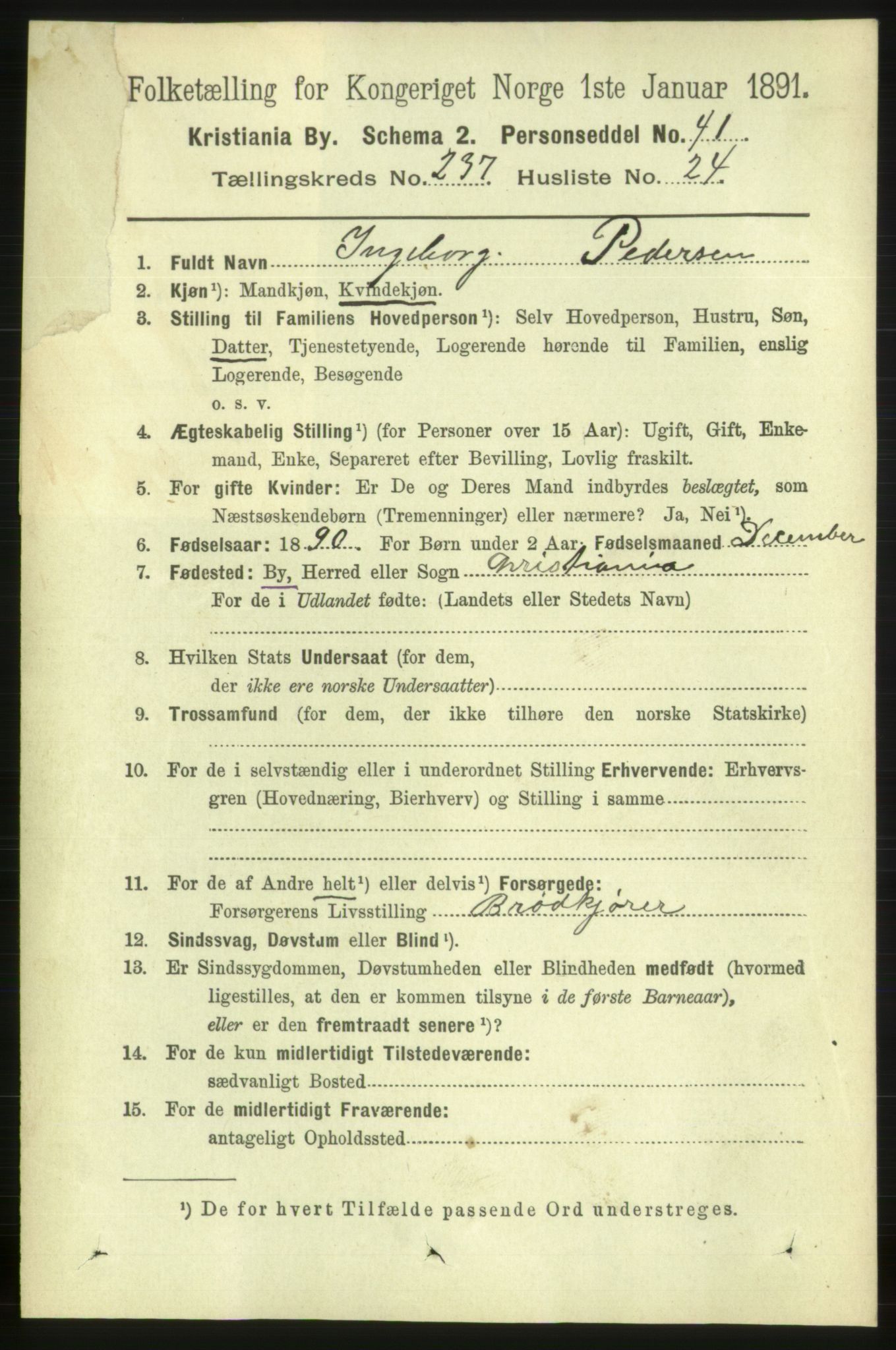 RA, 1891 census for 0301 Kristiania, 1891, p. 144698