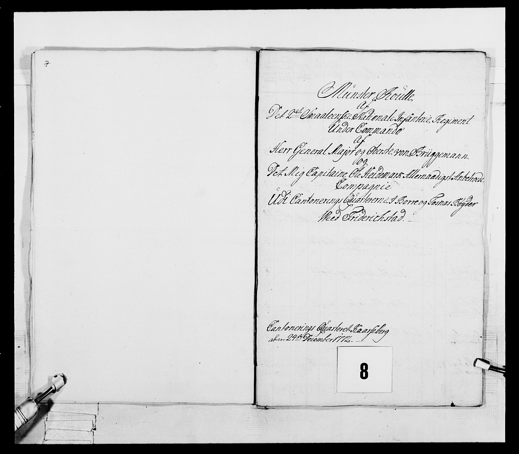 Generalitets- og kommissariatskollegiet, Det kongelige norske kommissariatskollegium, AV/RA-EA-5420/E/Eh/L0054: 2. Smålenske nasjonale infanteriregiment, 1769-1776, p. 64