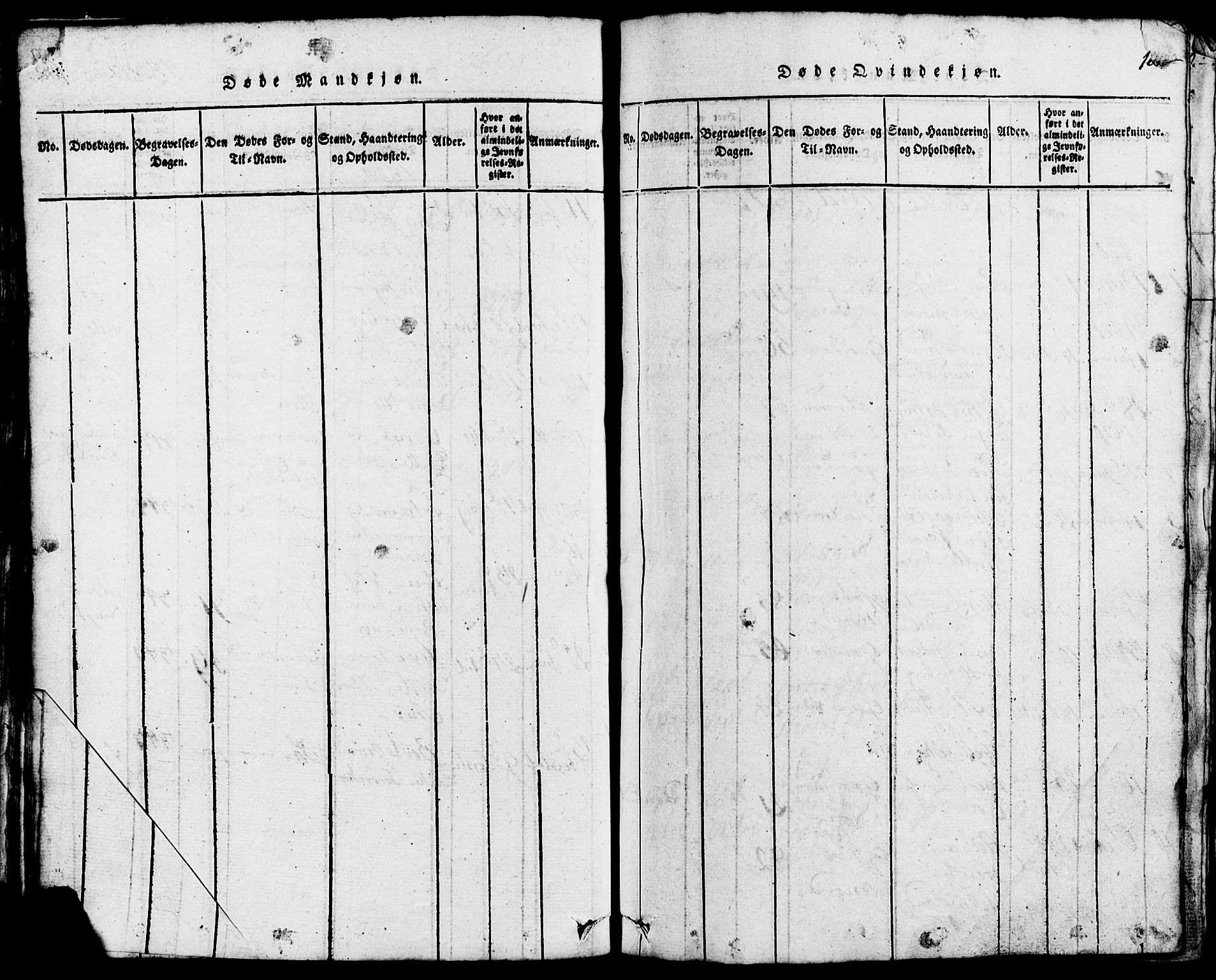 Lund sokneprestkontor, SAST/A-101809/S07/L0002: Parish register (copy) no. B 2, 1816-1832, p. 101
