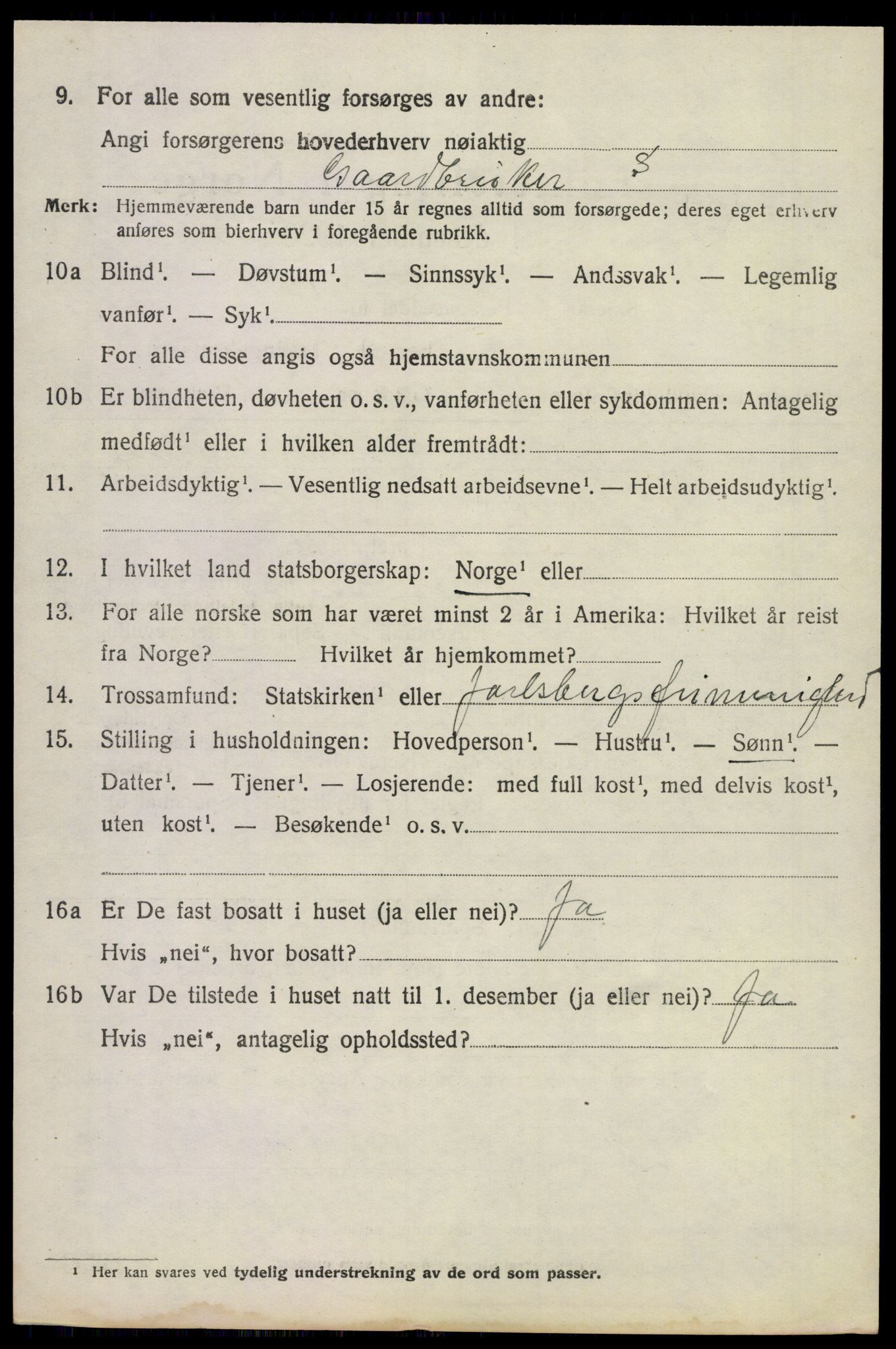 SAKO, 1920 census for Våle, 1920, p. 5527