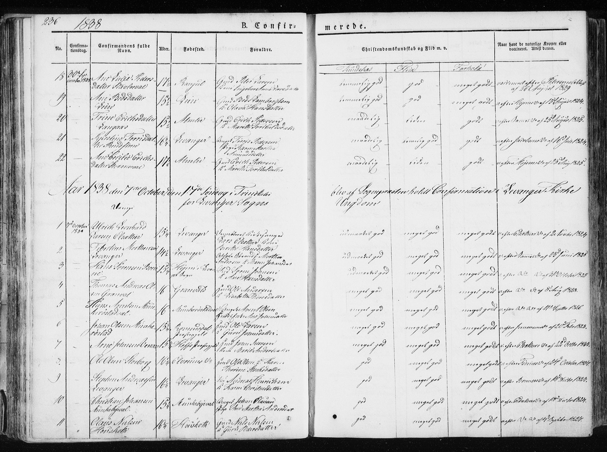 Ministerialprotokoller, klokkerbøker og fødselsregistre - Nord-Trøndelag, SAT/A-1458/717/L0154: Parish register (official) no. 717A06 /1, 1836-1849, p. 236