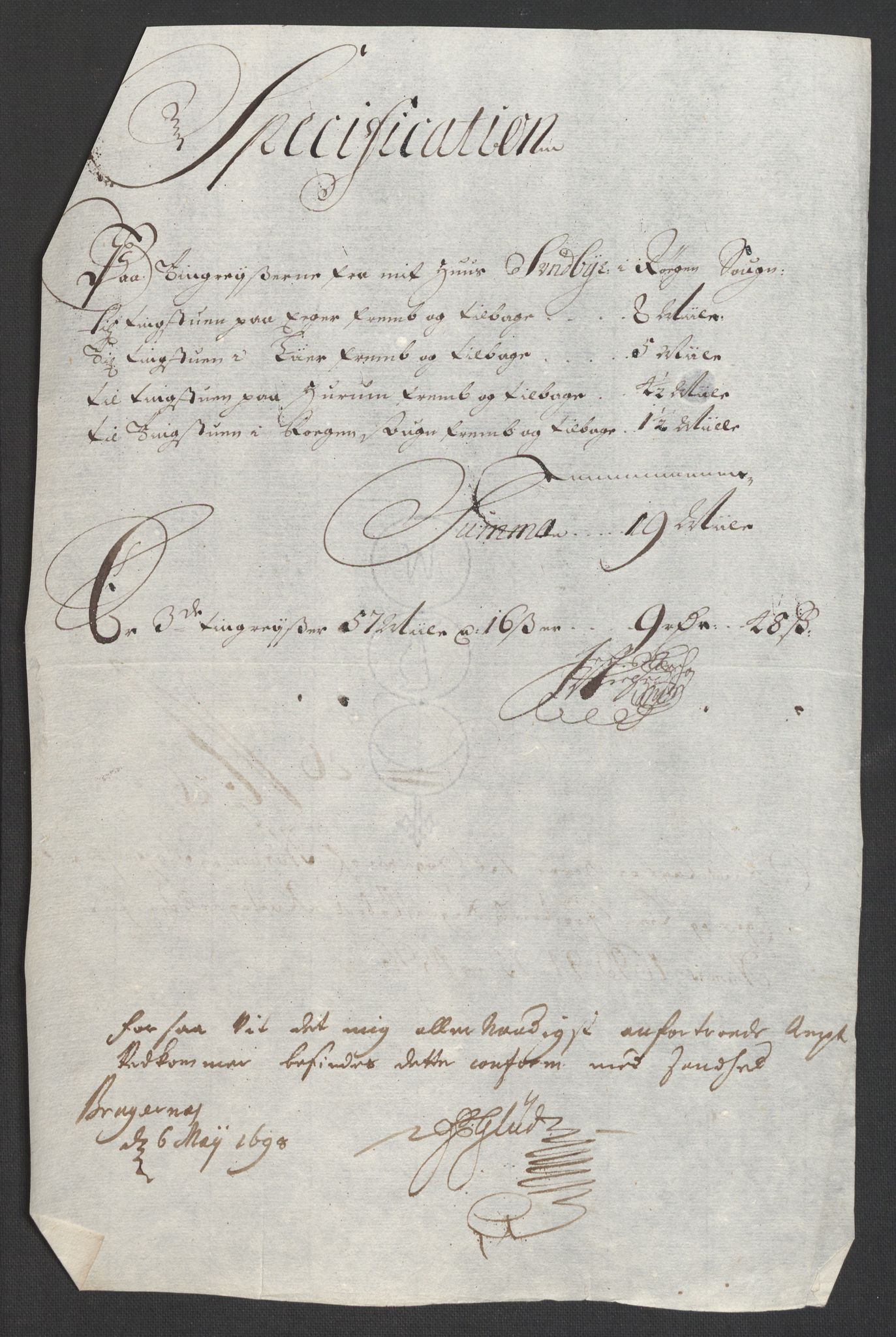 Rentekammeret inntil 1814, Reviderte regnskaper, Fogderegnskap, AV/RA-EA-4092/R30/L1695: Fogderegnskap Hurum, Røyken, Eiker og Lier, 1697, p. 251