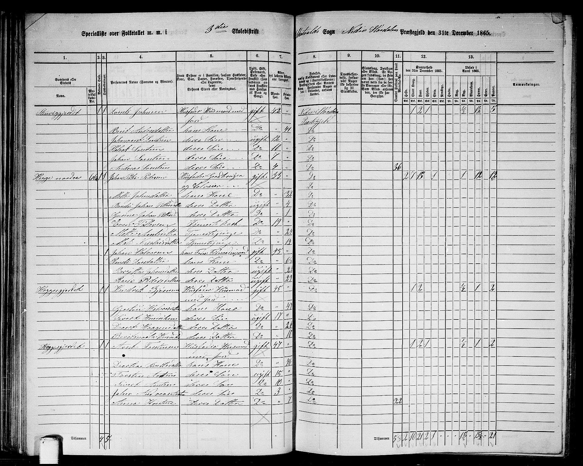 RA, 1865 census for Nedre Stjørdal, 1865, p. 58