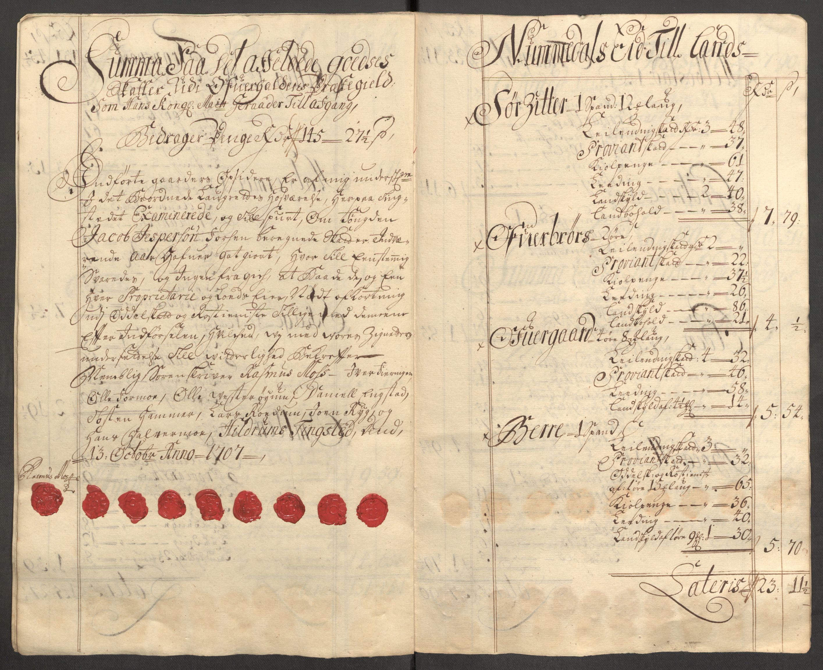 Rentekammeret inntil 1814, Reviderte regnskaper, Fogderegnskap, AV/RA-EA-4092/R64/L4430: Fogderegnskap Namdal, 1707-1708, p. 193