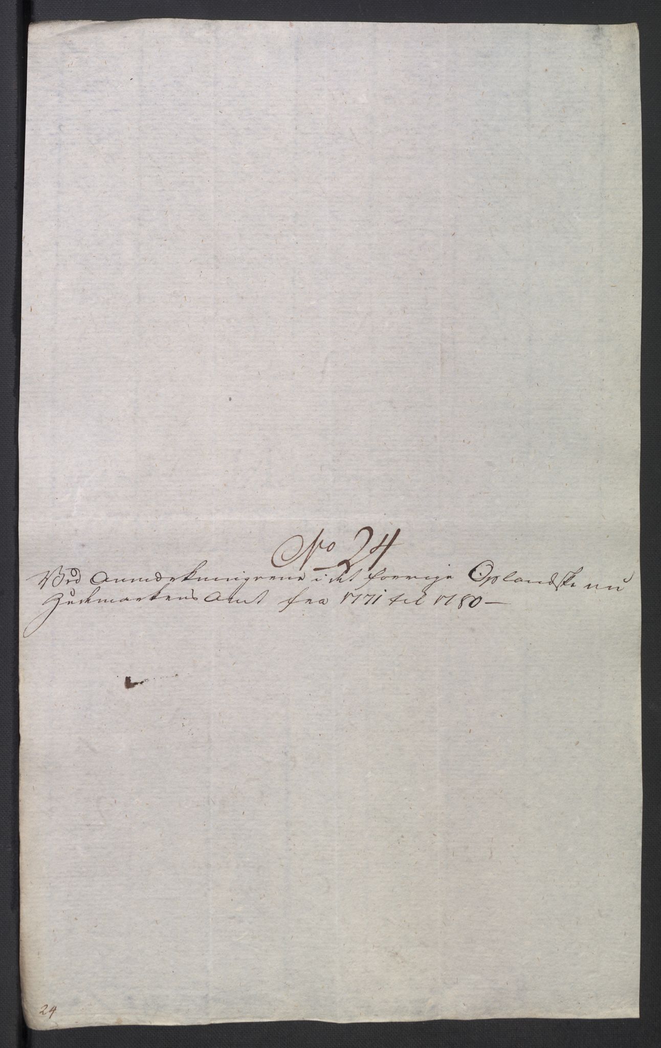 Rentekammeret inntil 1814, Reviderte regnskaper, Mindre regnskaper, AV/RA-EA-4068/Rb/L0014: Opplands amt, 1771-1779, p. 723