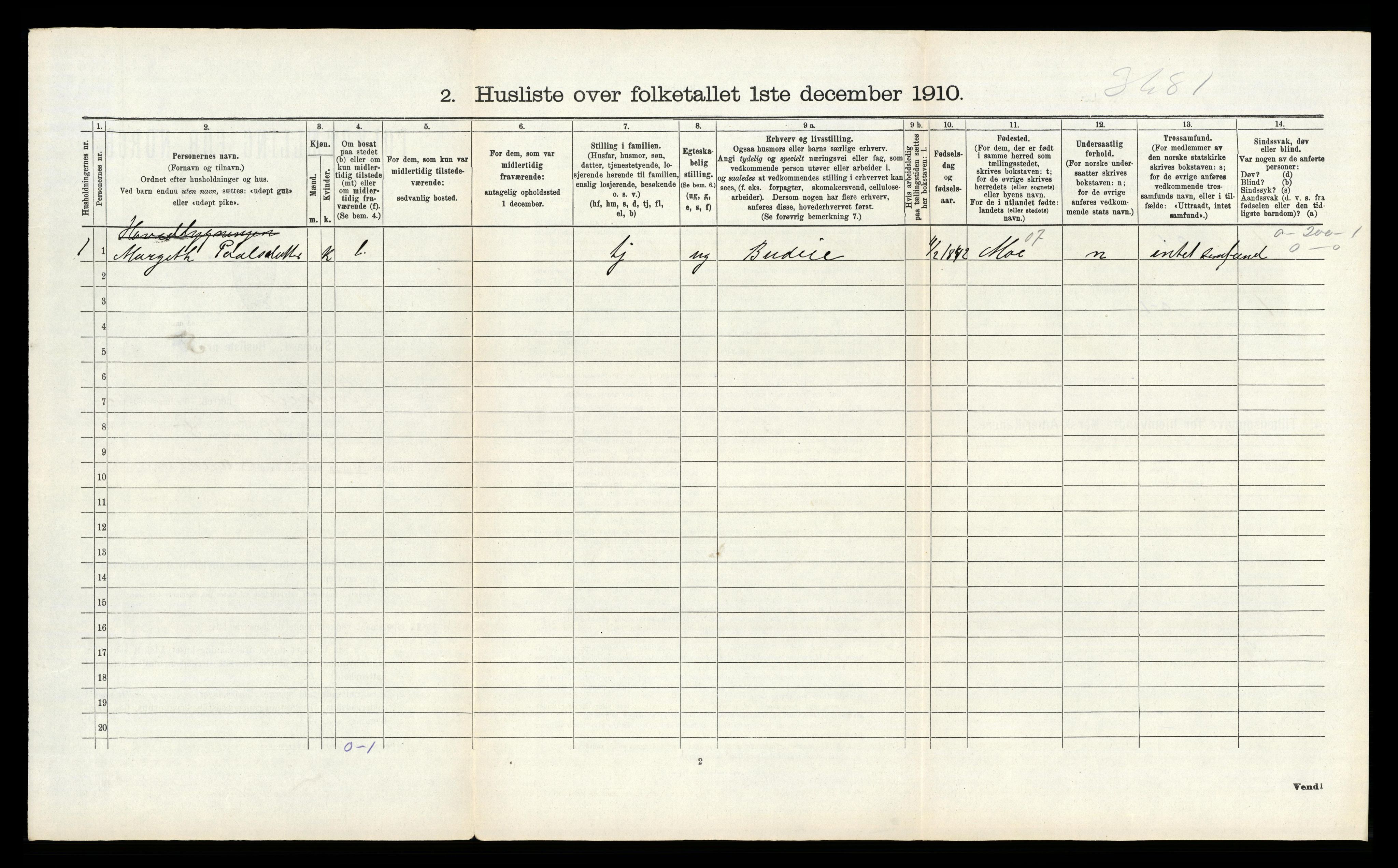 RA, 1910 census for Kviteseid, 1910, p. 203