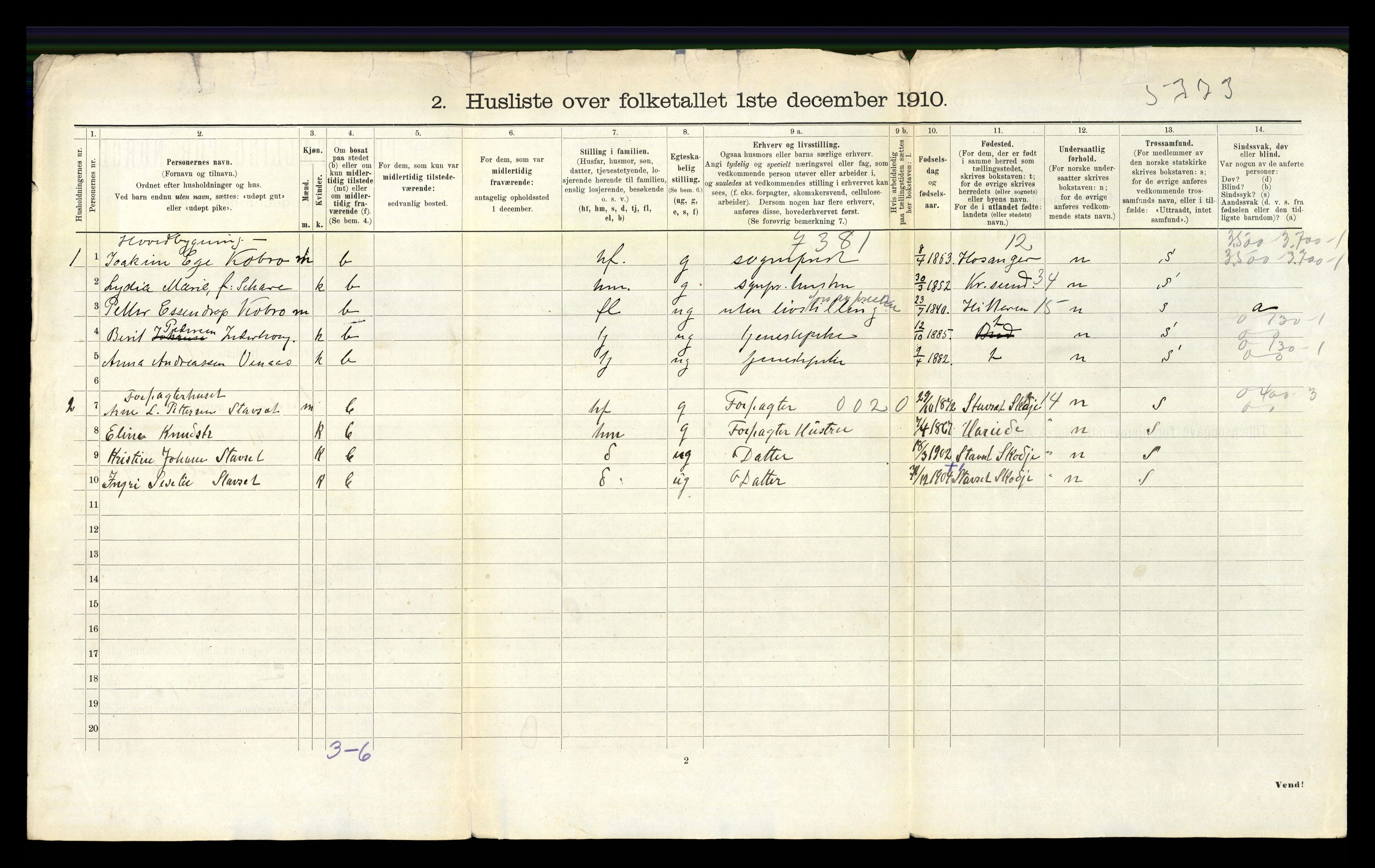 RA, 1910 census for Bud, 1910, p. 988