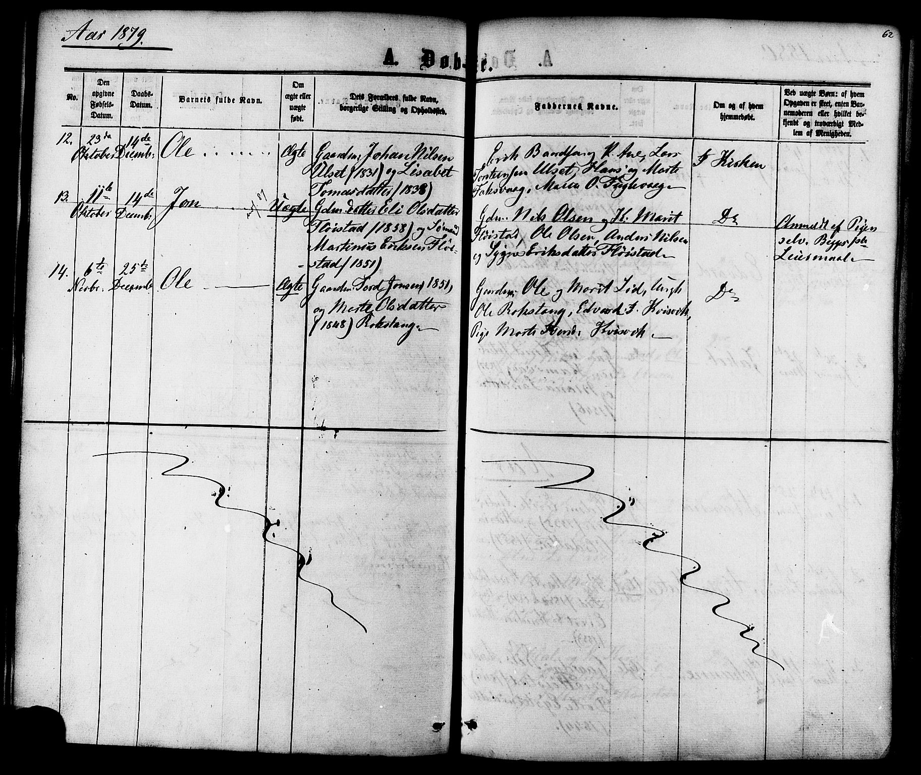 Ministerialprotokoller, klokkerbøker og fødselsregistre - Møre og Romsdal, AV/SAT-A-1454/587/L0999: Parish register (official) no. 587A01, 1864-1886, p. 62