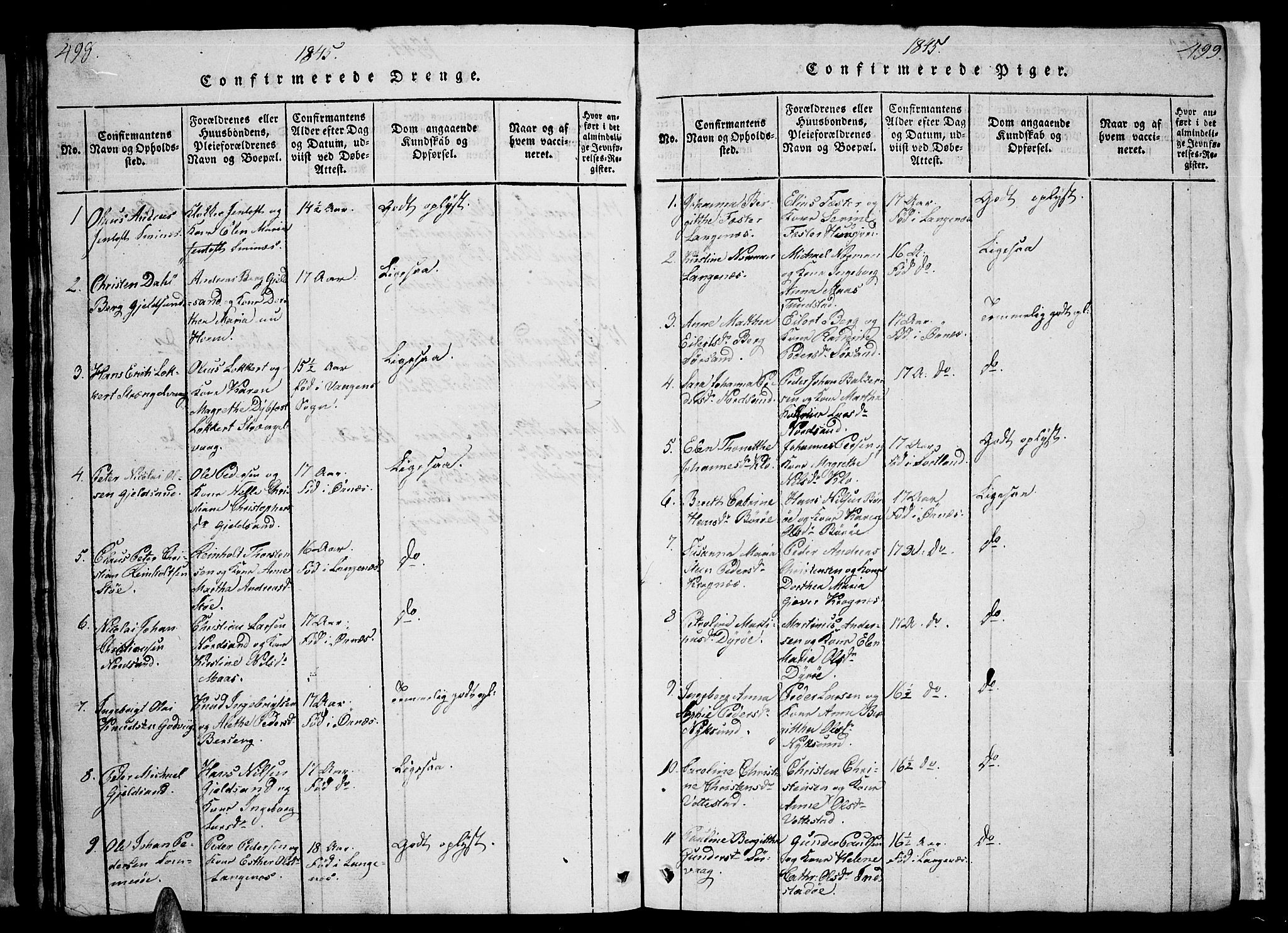 Ministerialprotokoller, klokkerbøker og fødselsregistre - Nordland, AV/SAT-A-1459/893/L1346: Parish register (copy) no. 893C01, 1820-1858, p. 498-499