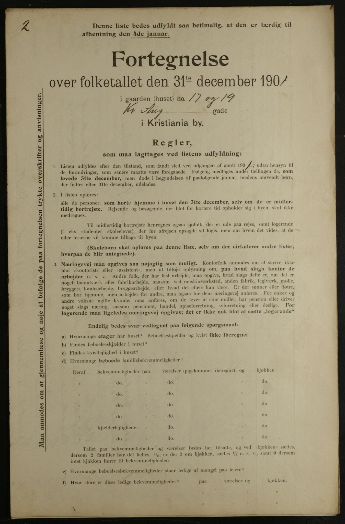 OBA, Municipal Census 1901 for Kristiania, 1901, p. 8316