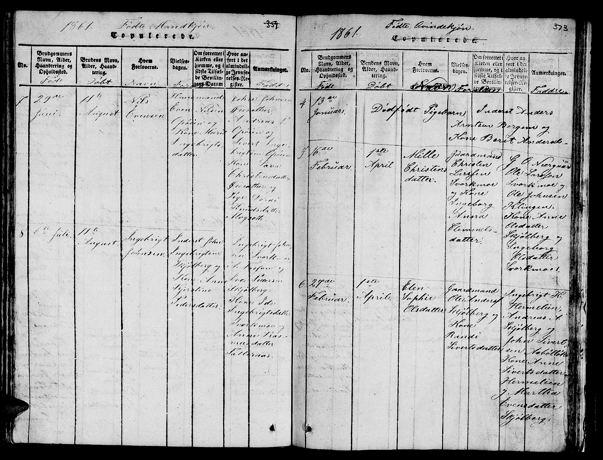 Ministerialprotokoller, klokkerbøker og fødselsregistre - Sør-Trøndelag, SAT/A-1456/671/L0842: Parish register (copy) no. 671C01, 1816-1867, p. 372-373