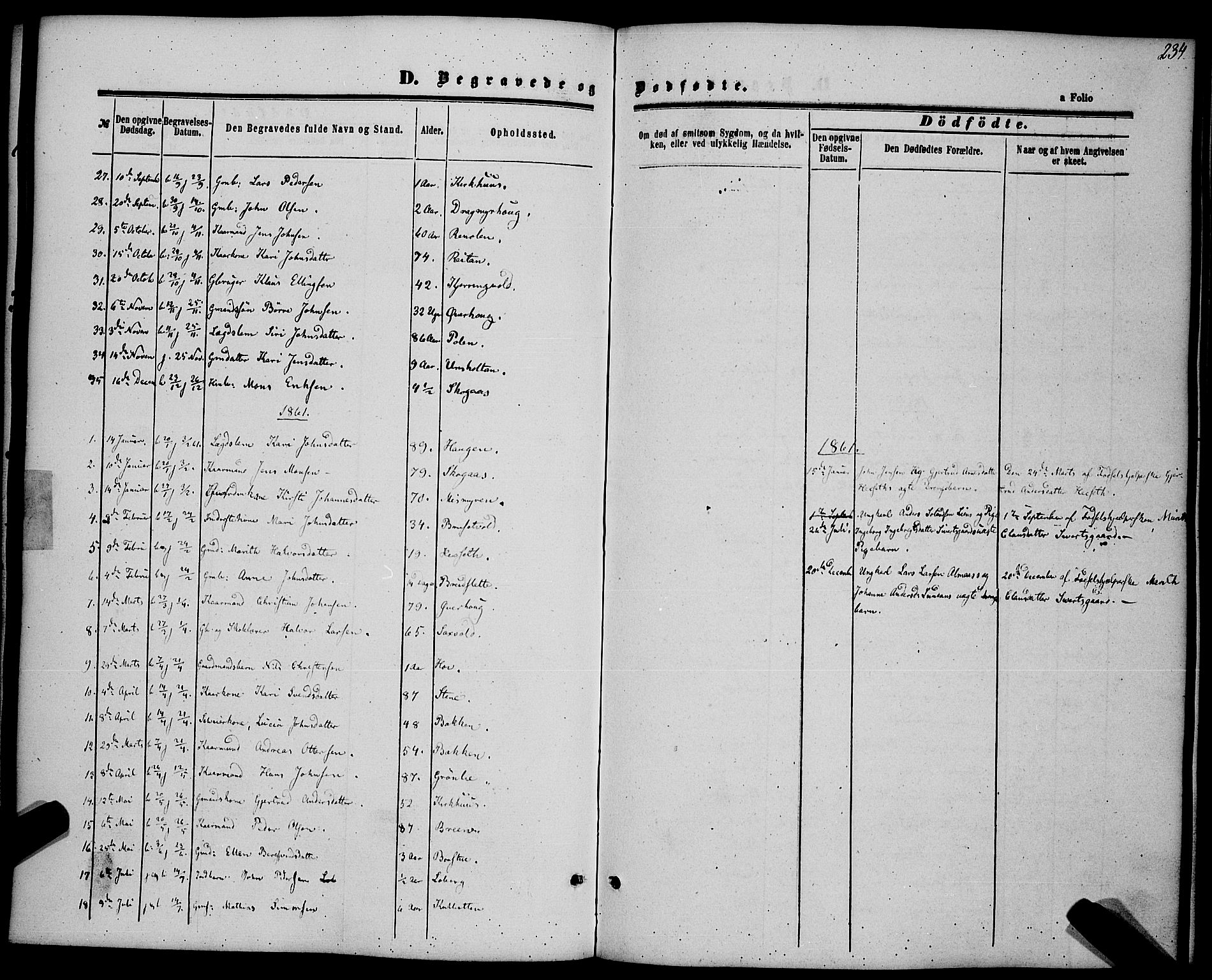 Ministerialprotokoller, klokkerbøker og fødselsregistre - Sør-Trøndelag, SAT/A-1456/685/L0968: Parish register (official) no. 685A07 /3, 1860-1869, p. 234