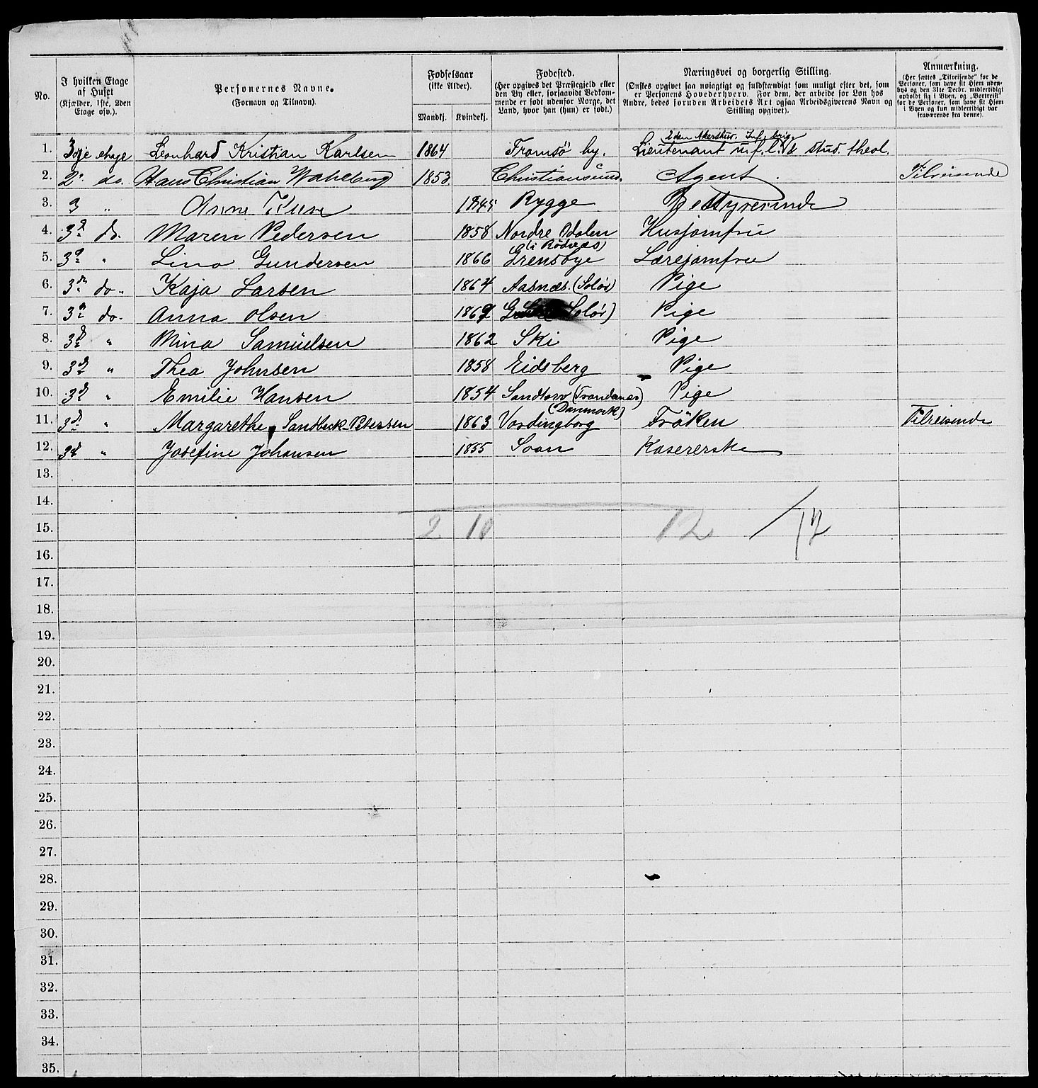 RA, 1885 census for 0301 Kristiania, 1885, p. 4145