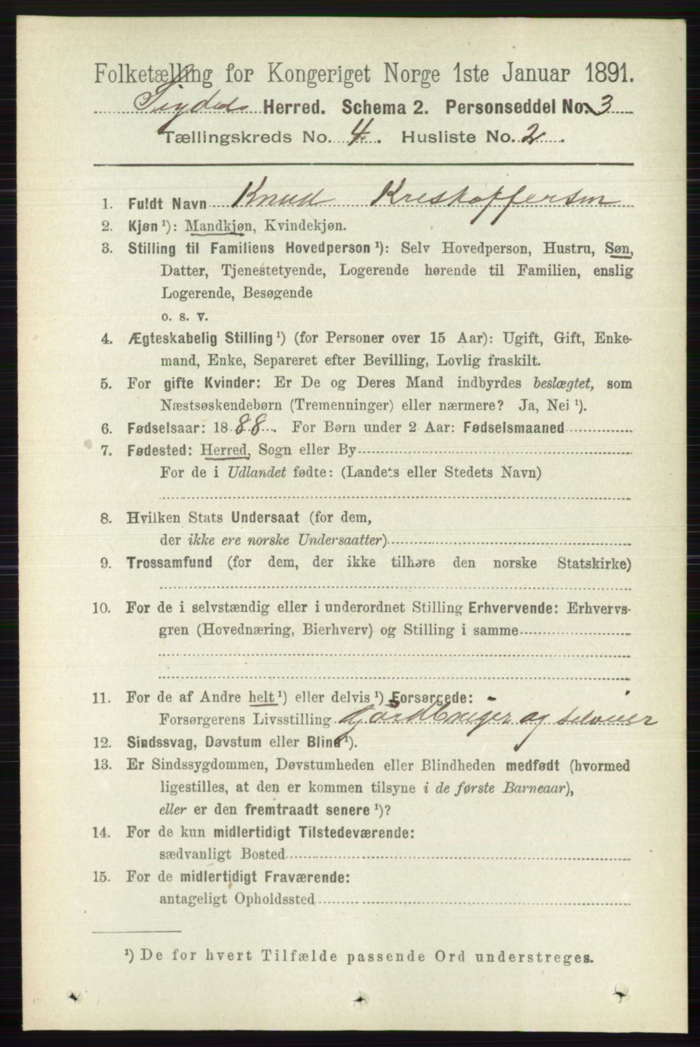 RA, 1891 census for 0621 Sigdal, 1891, p. 1657