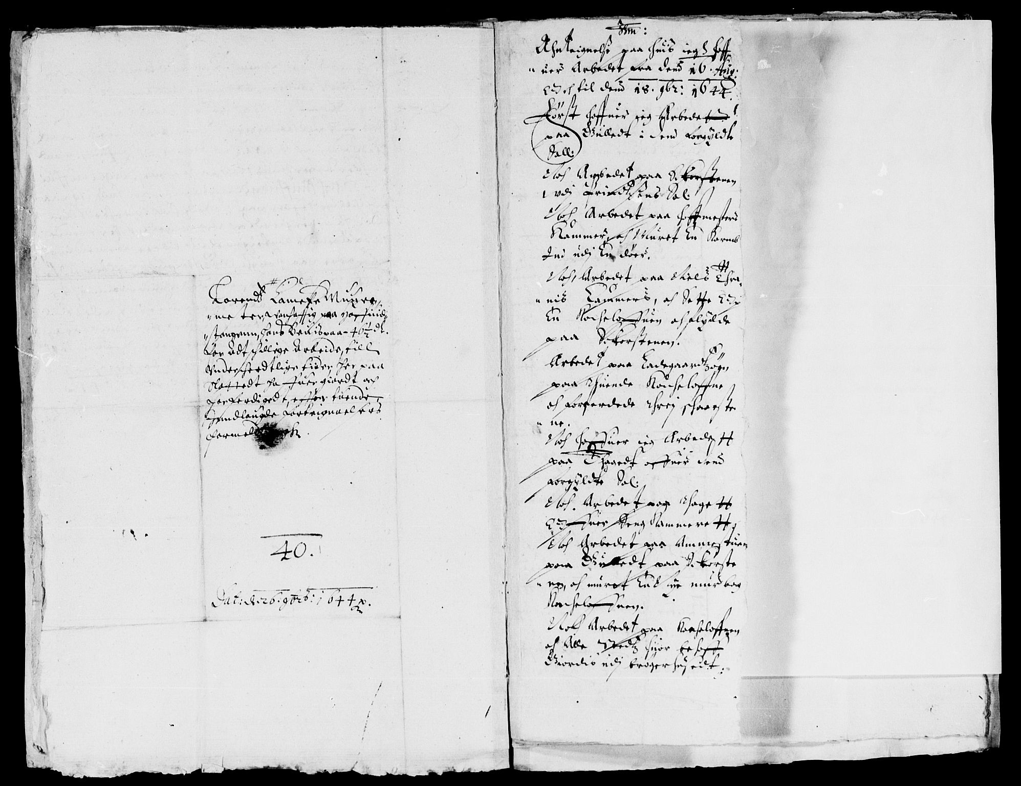 Rentekammeret inntil 1814, Reviderte regnskaper, Lensregnskaper, AV/RA-EA-5023/R/Rb/Rba/L0183: Akershus len, 1644-1646