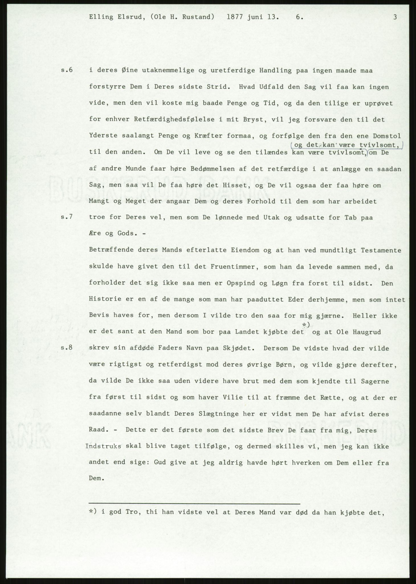 Samlinger til kildeutgivelse, Amerikabrevene, AV/RA-EA-4057/F/L0018: Innlån fra Buskerud: Elsrud, 1838-1914, p. 1211