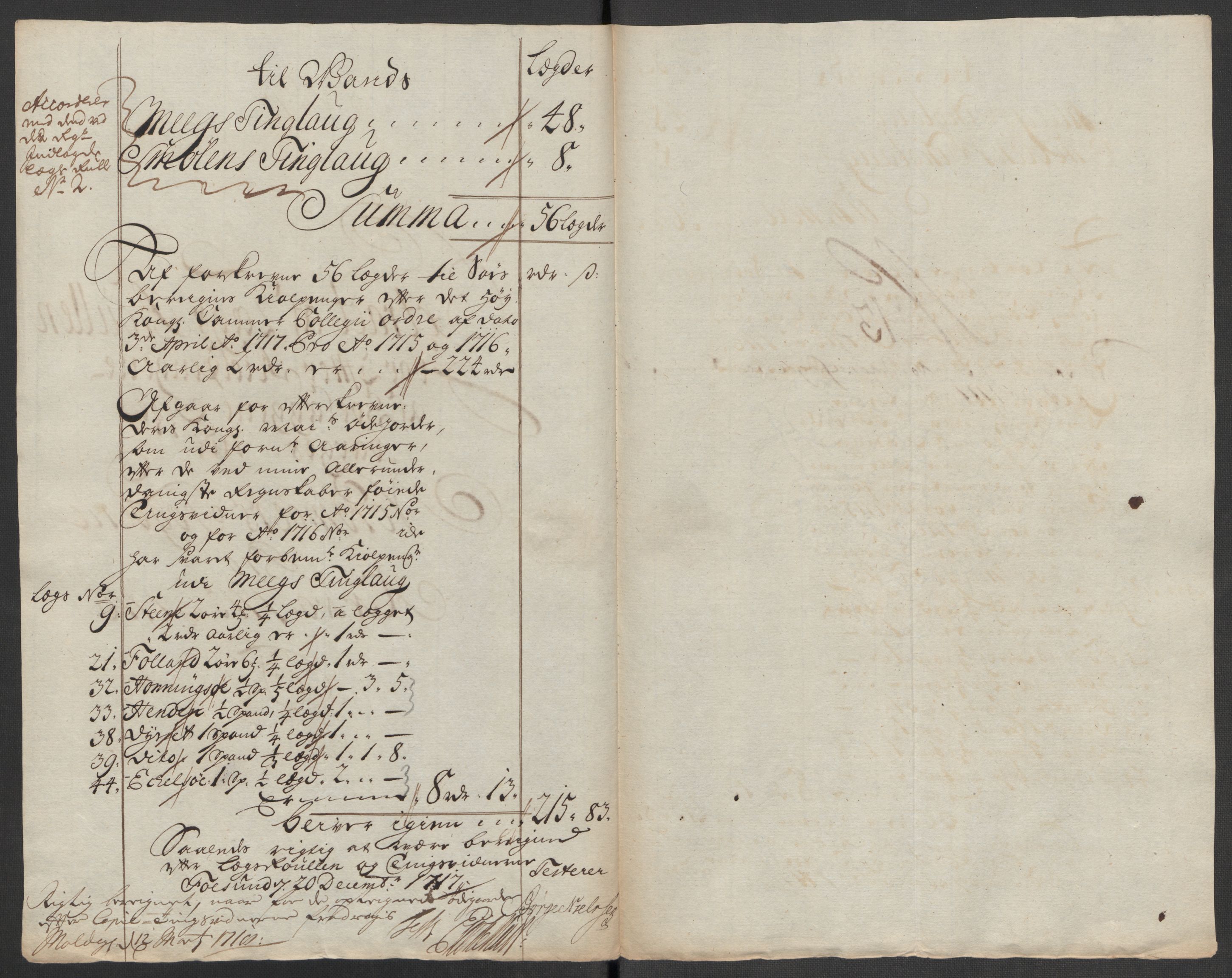 Rentekammeret inntil 1814, Reviderte regnskaper, Fogderegnskap, AV/RA-EA-4092/R56/L3750: Fogderegnskap Nordmøre, 1717, p. 158