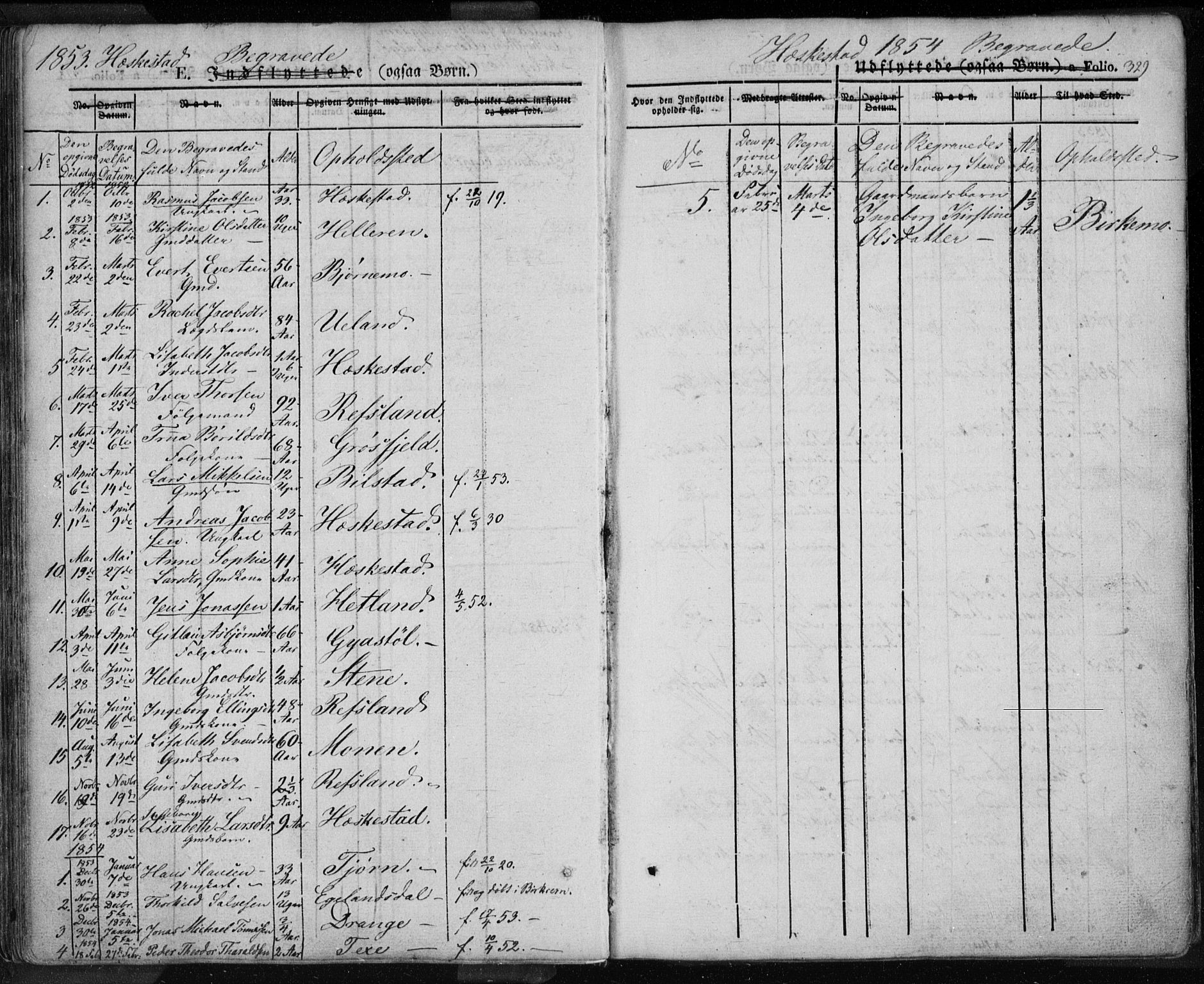 Lund sokneprestkontor, SAST/A-101809/S06/L0008: Parish register (official) no. A 7.2, 1833-1854, p. 329