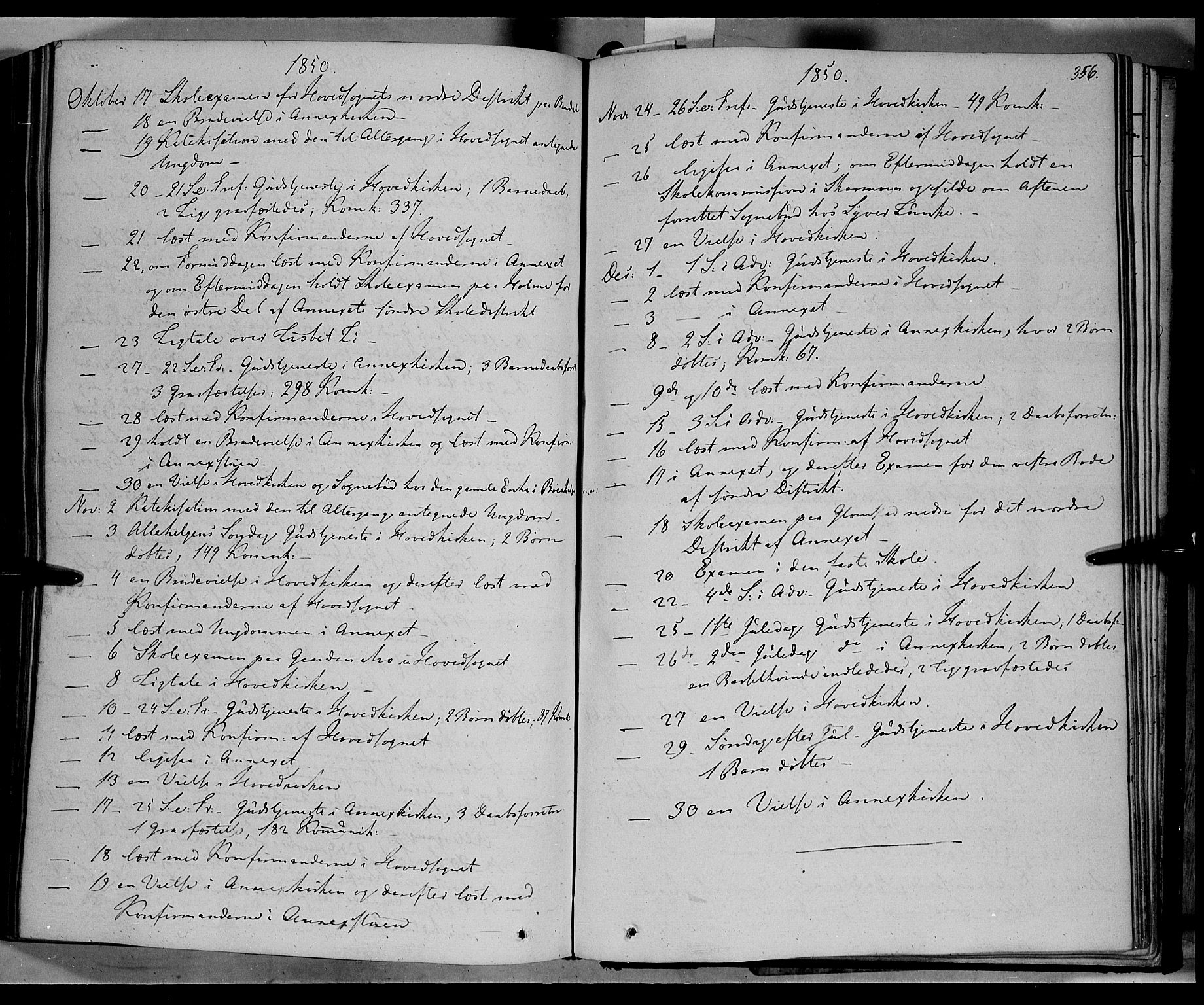 Øyer prestekontor, AV/SAH-PREST-084/H/Ha/Haa/L0005: Parish register (official) no. 5, 1842-1857, p. 356