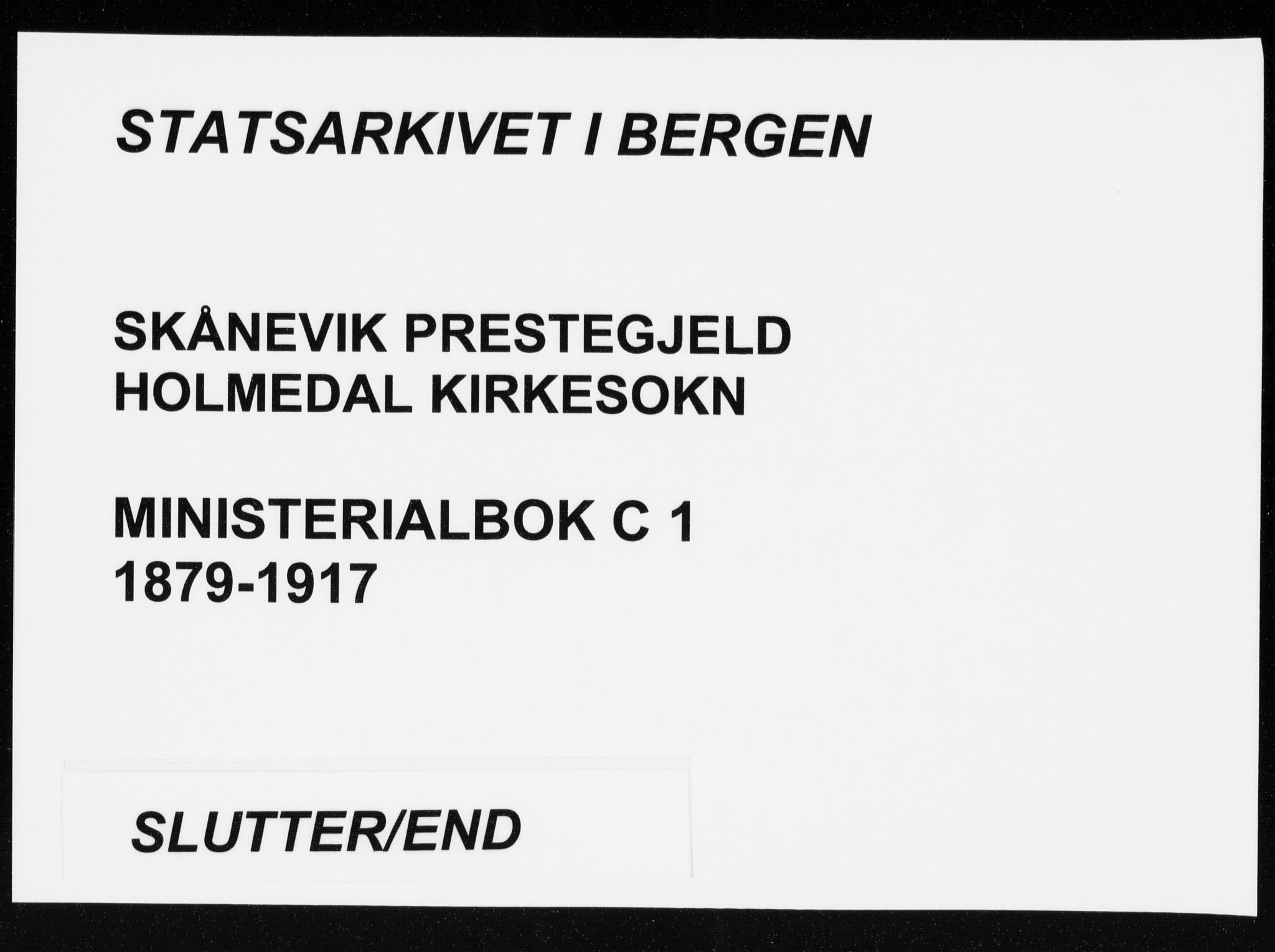 Skånevik sokneprestembete, SAB/A-77801/H/Haa: Parish register (official) no. C  1, 1879-1917