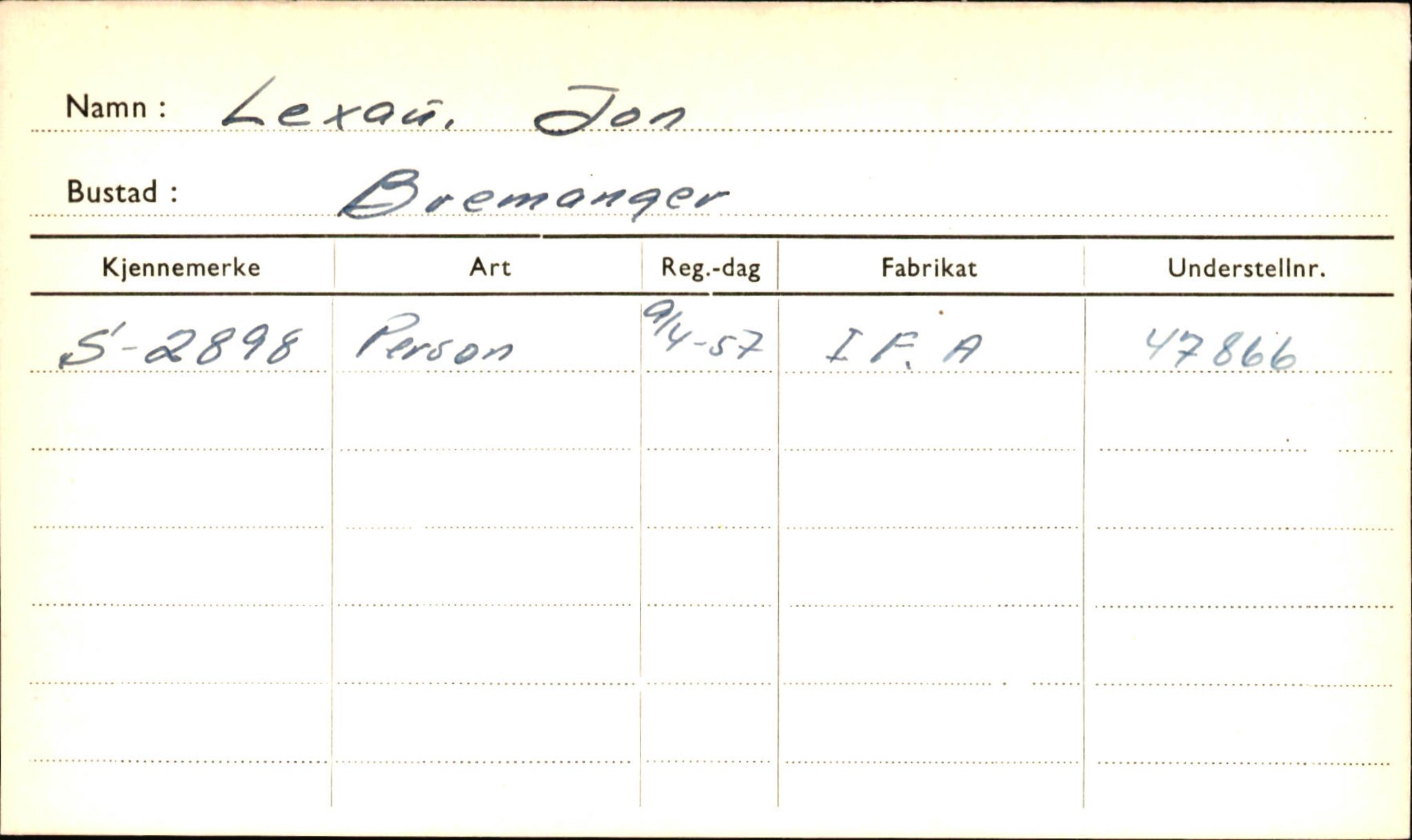 Statens vegvesen, Sogn og Fjordane vegkontor, AV/SAB-A-5301/4/F/L0001B: Eigarregister Fjordane til 1.6.1961, 1930-1961, p. 515