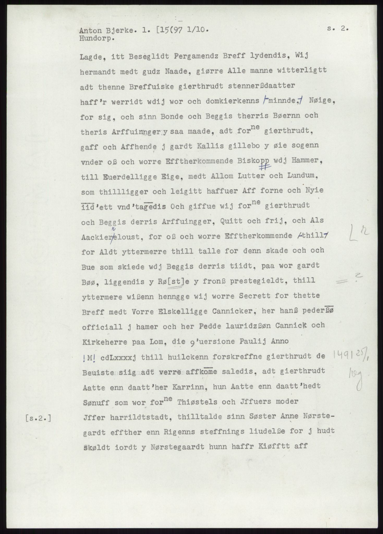 Samlinger til kildeutgivelse, Diplomavskriftsamlingen, RA/EA-4053/H/Ha, p. 1892