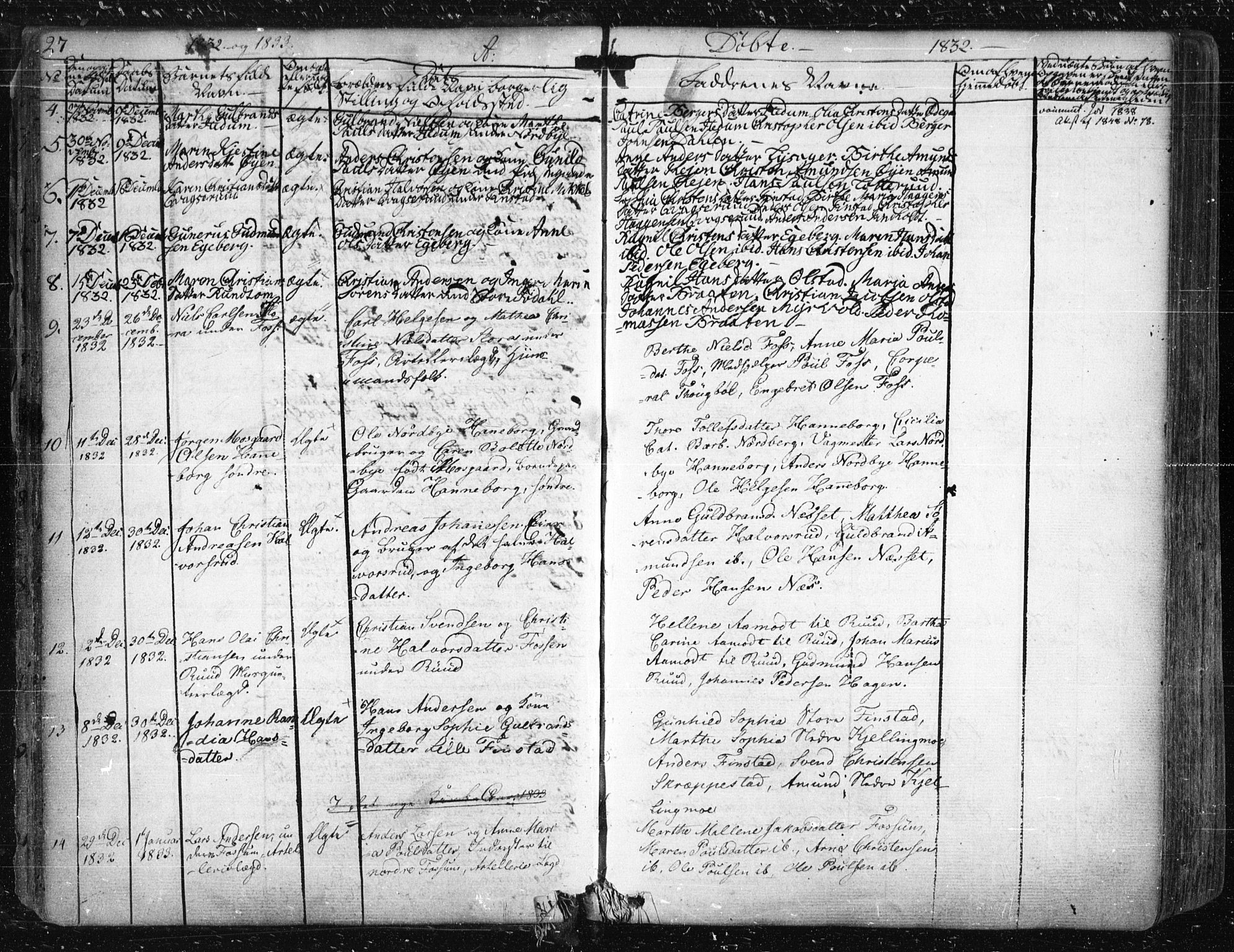 Aurskog prestekontor Kirkebøker, AV/SAO-A-10304a/F/Fa/L0006: Parish register (official) no. I 6, 1829-1853, p. 27