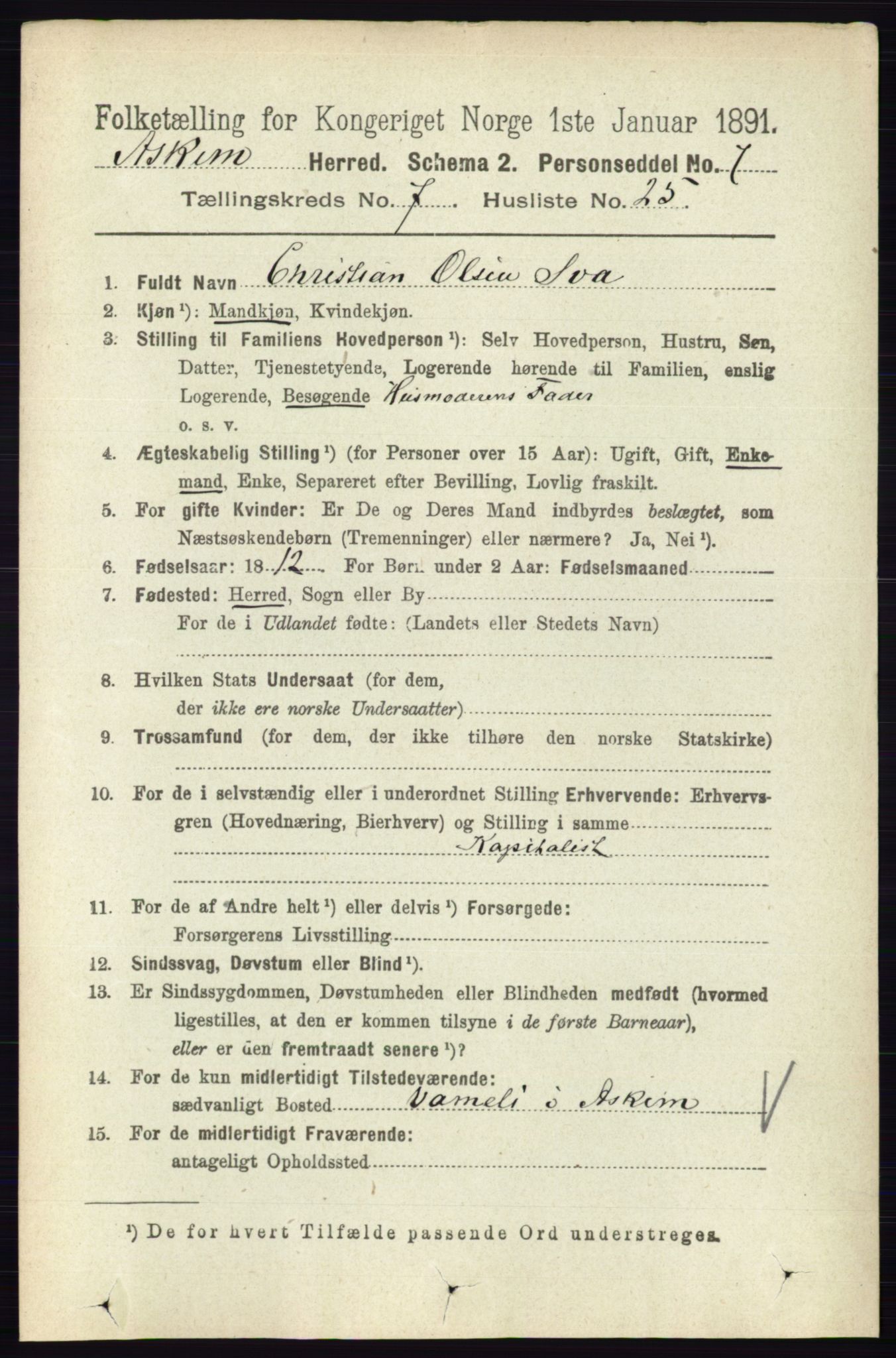 RA, 1891 census for 0124 Askim, 1891, p. 1155