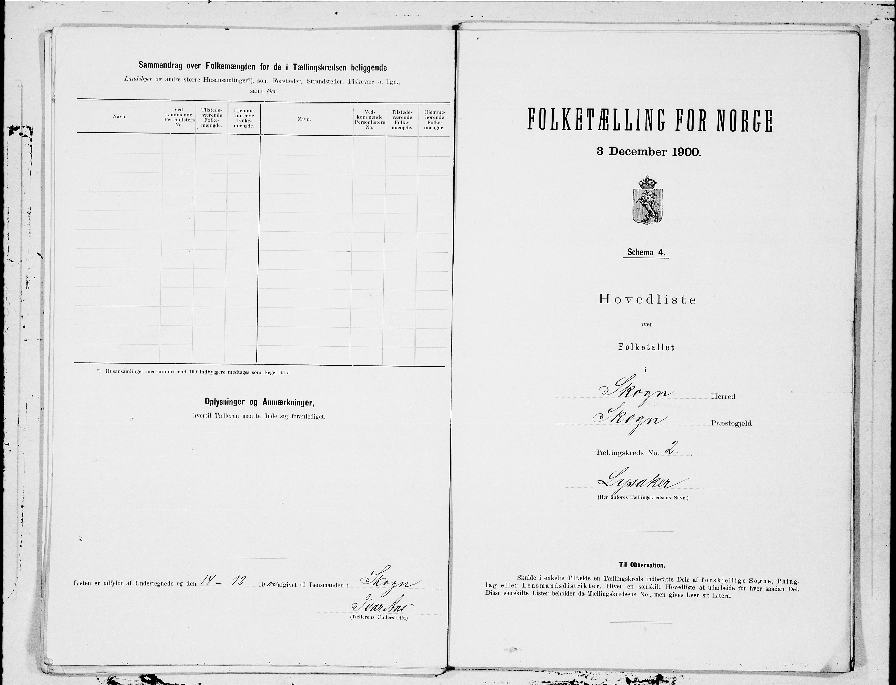 SAT, 1900 census for Skogn, 1900, p. 8