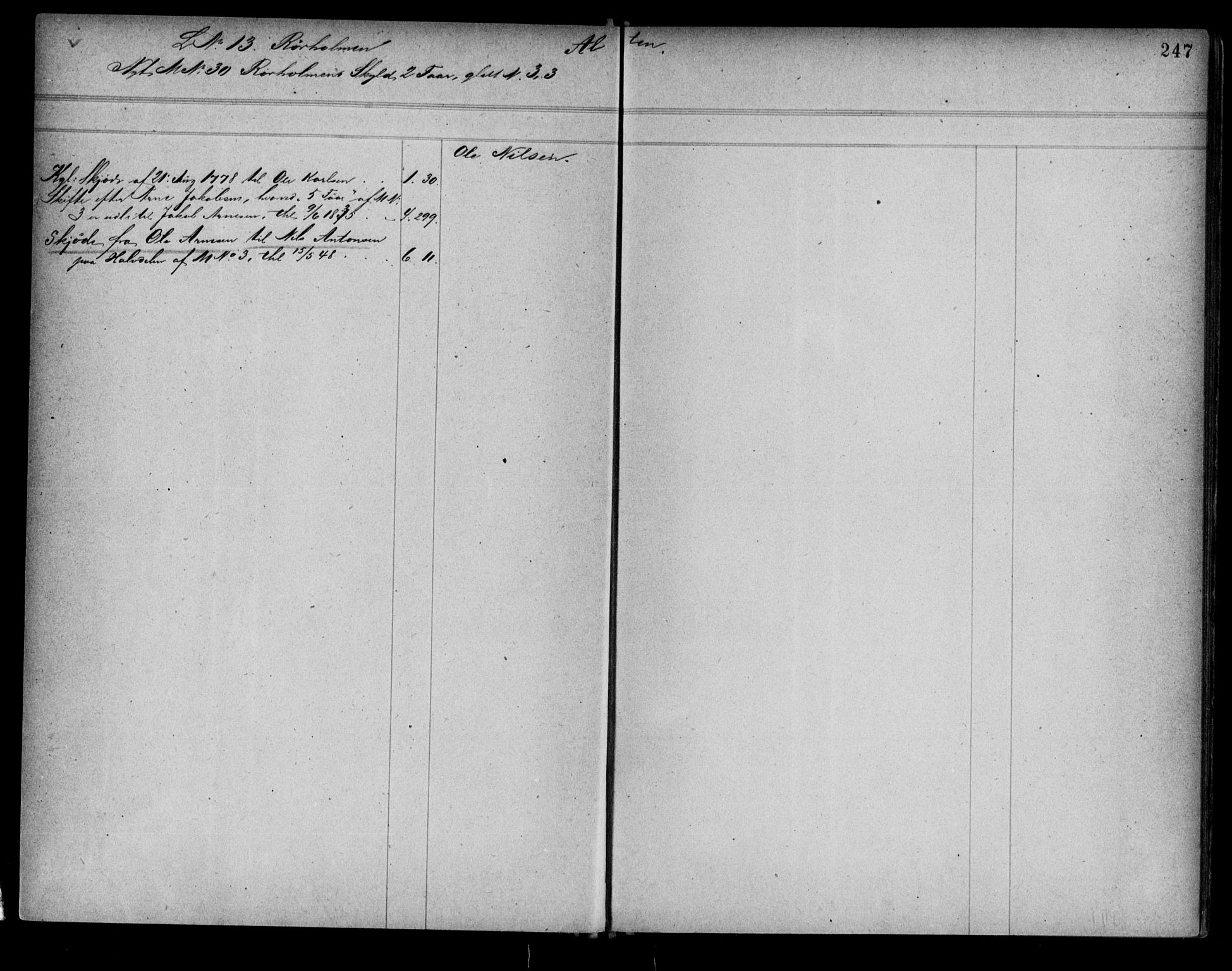 Alta fogderi/sorenskriveri, SATØ/SATØ-5/1/K/Kb/Kba/L0007pantereg: Mortgage register no. 7, 1776, p. 247