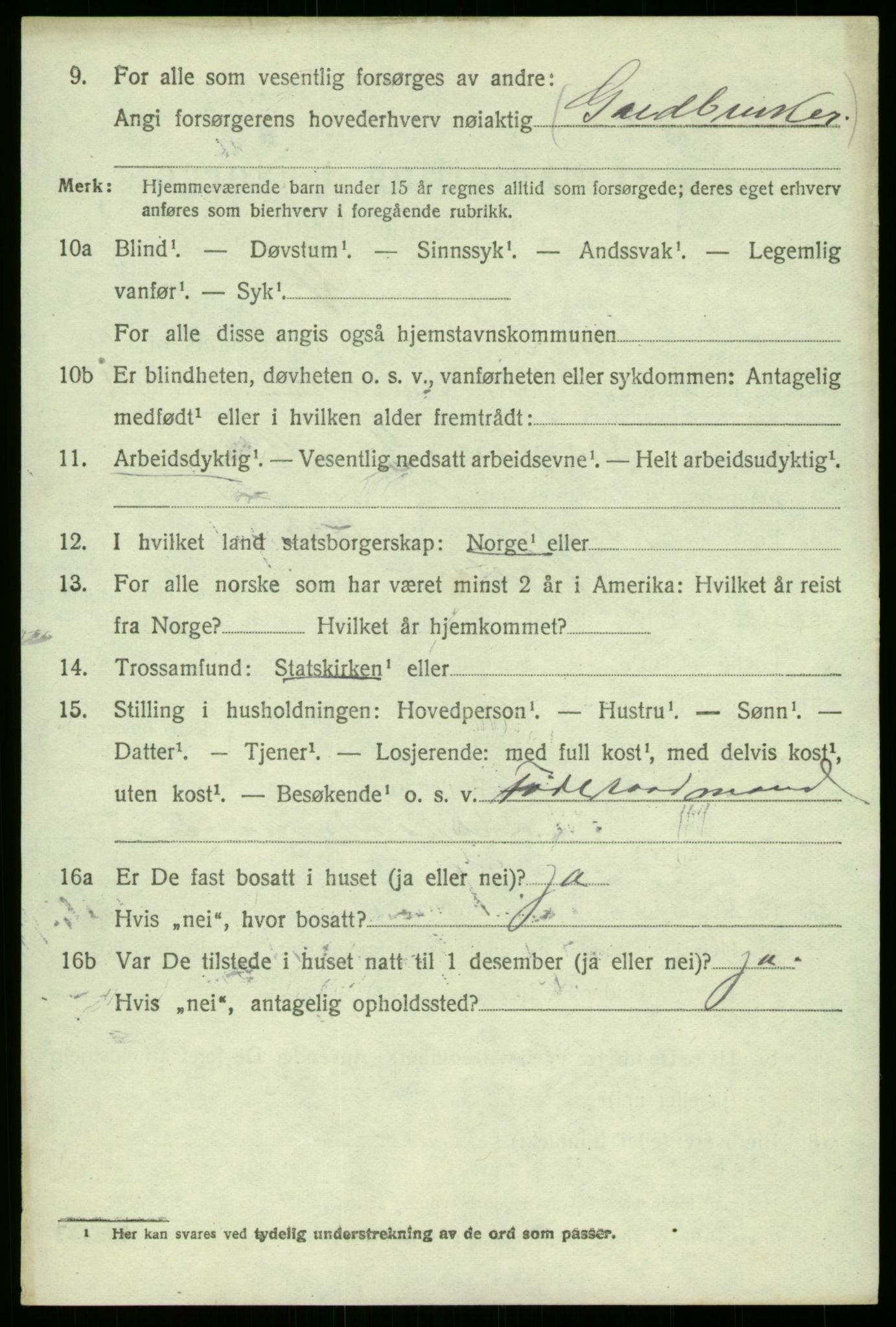 SAB, 1920 census for Manger, 1920, p. 6537