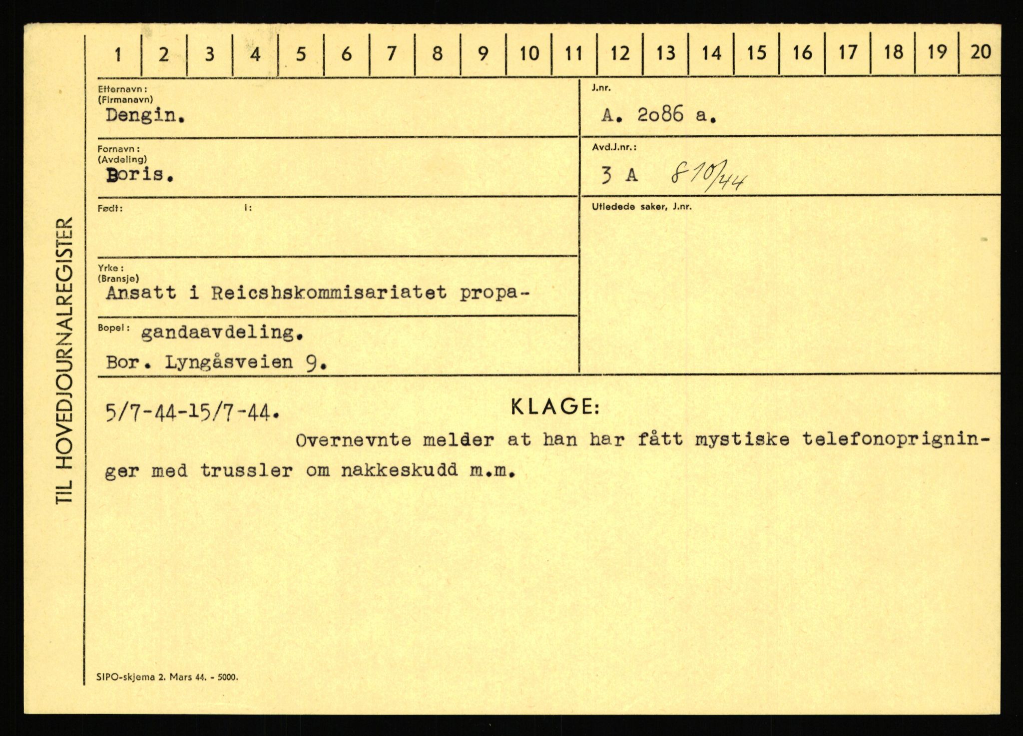 Statspolitiet - Hovedkontoret / Osloavdelingen, AV/RA-S-1329/C/Ca/L0003: Brechan - Eichinger	, 1943-1945, p. 3330