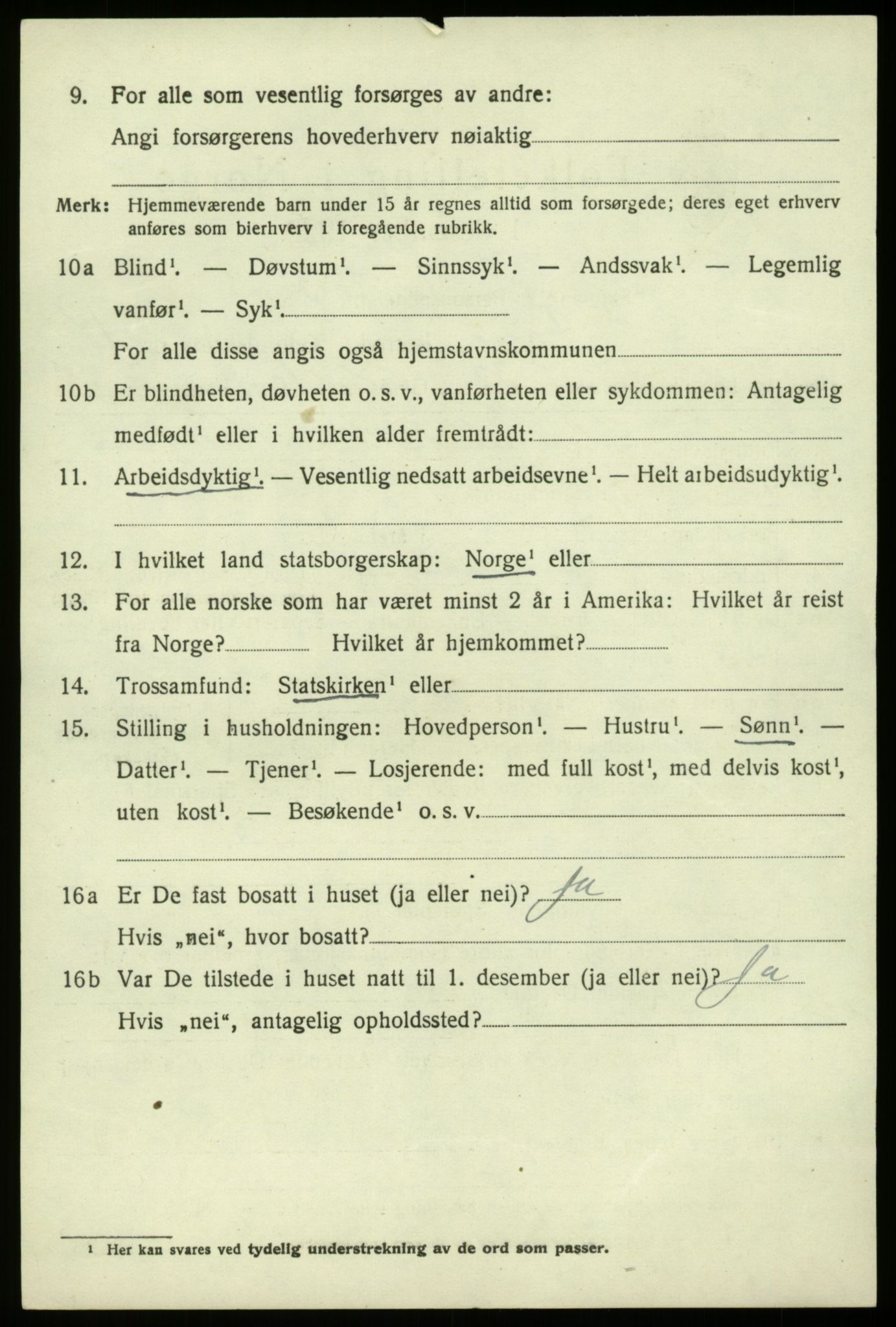 SAB, 1920 census for Fana, 1920, p. 20980