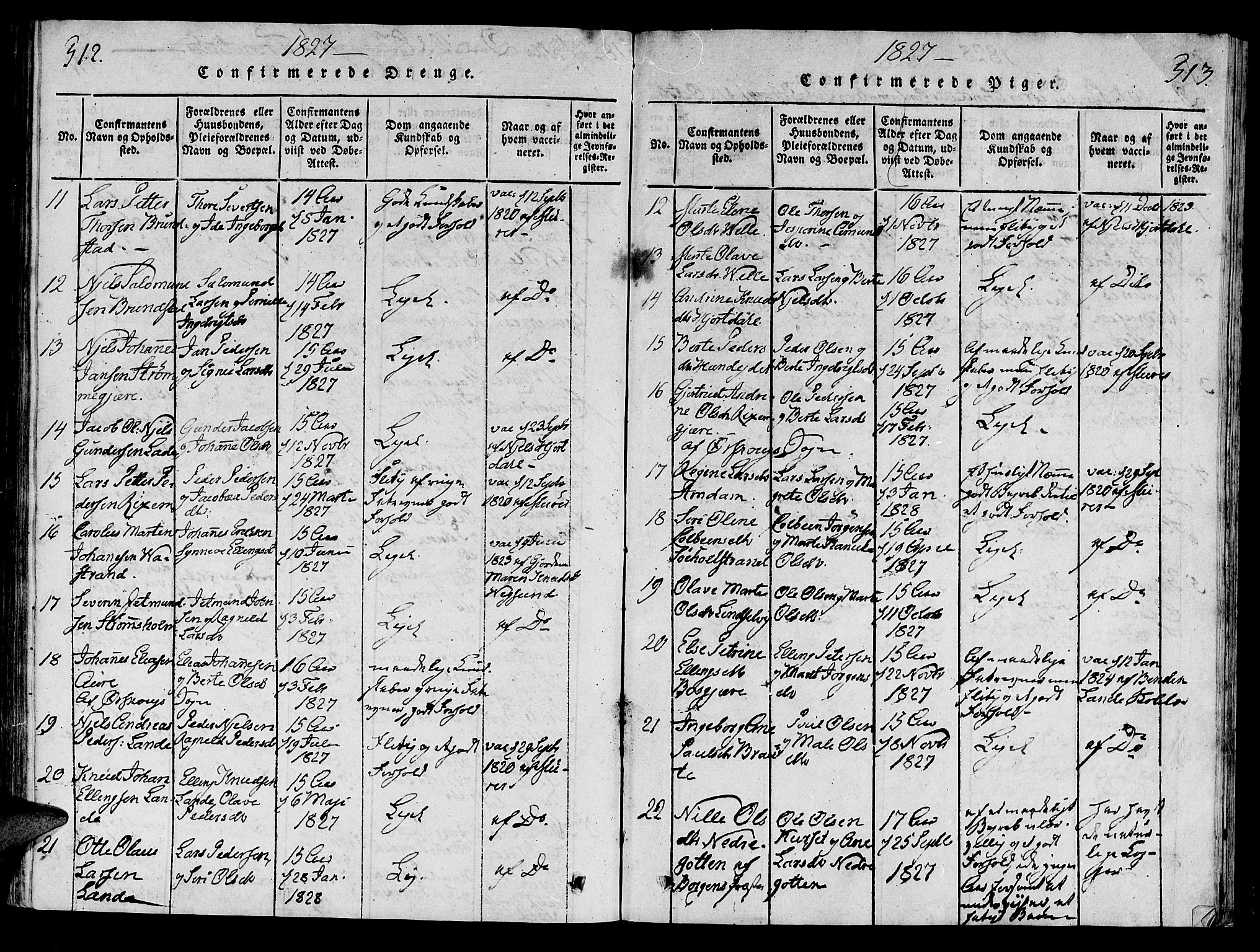Ministerialprotokoller, klokkerbøker og fødselsregistre - Møre og Romsdal, SAT/A-1454/522/L0310: Parish register (official) no. 522A05, 1816-1832, p. 512-513