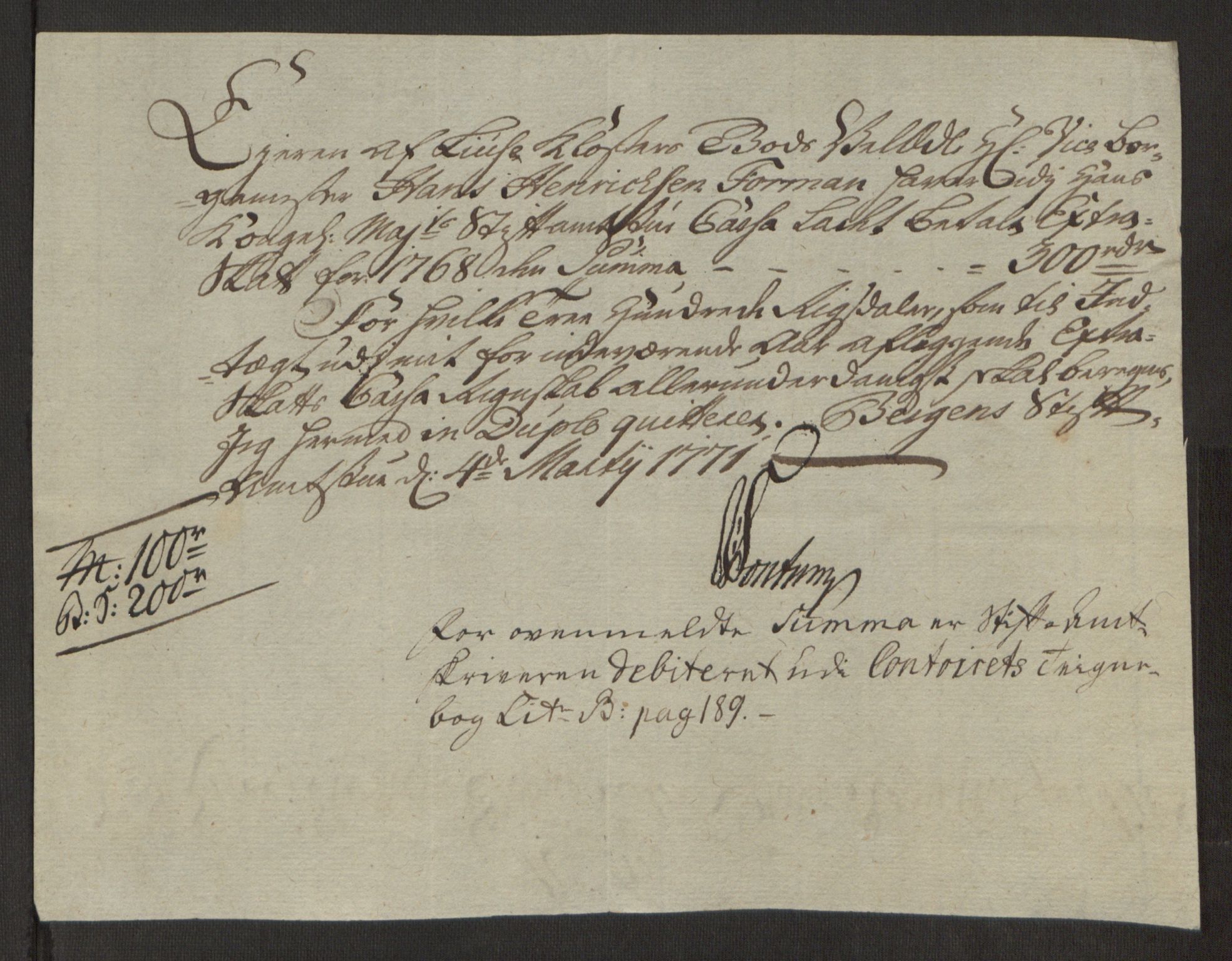 Rentekammeret inntil 1814, Reviderte regnskaper, Fogderegnskap, RA/EA-4092/R50/L3180: Ekstraskatten Lyse kloster, 1762-1783, p. 205