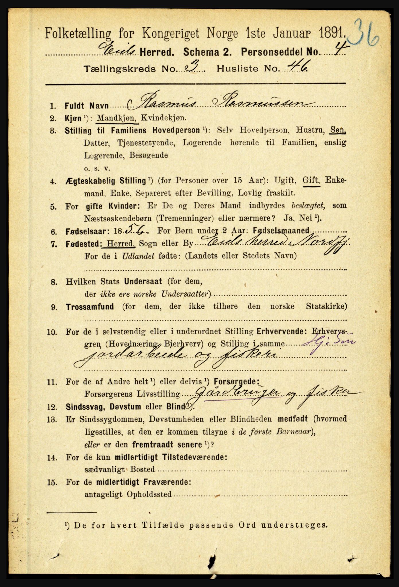 RA, 1891 census for 1443 Eid, 1891, p. 829