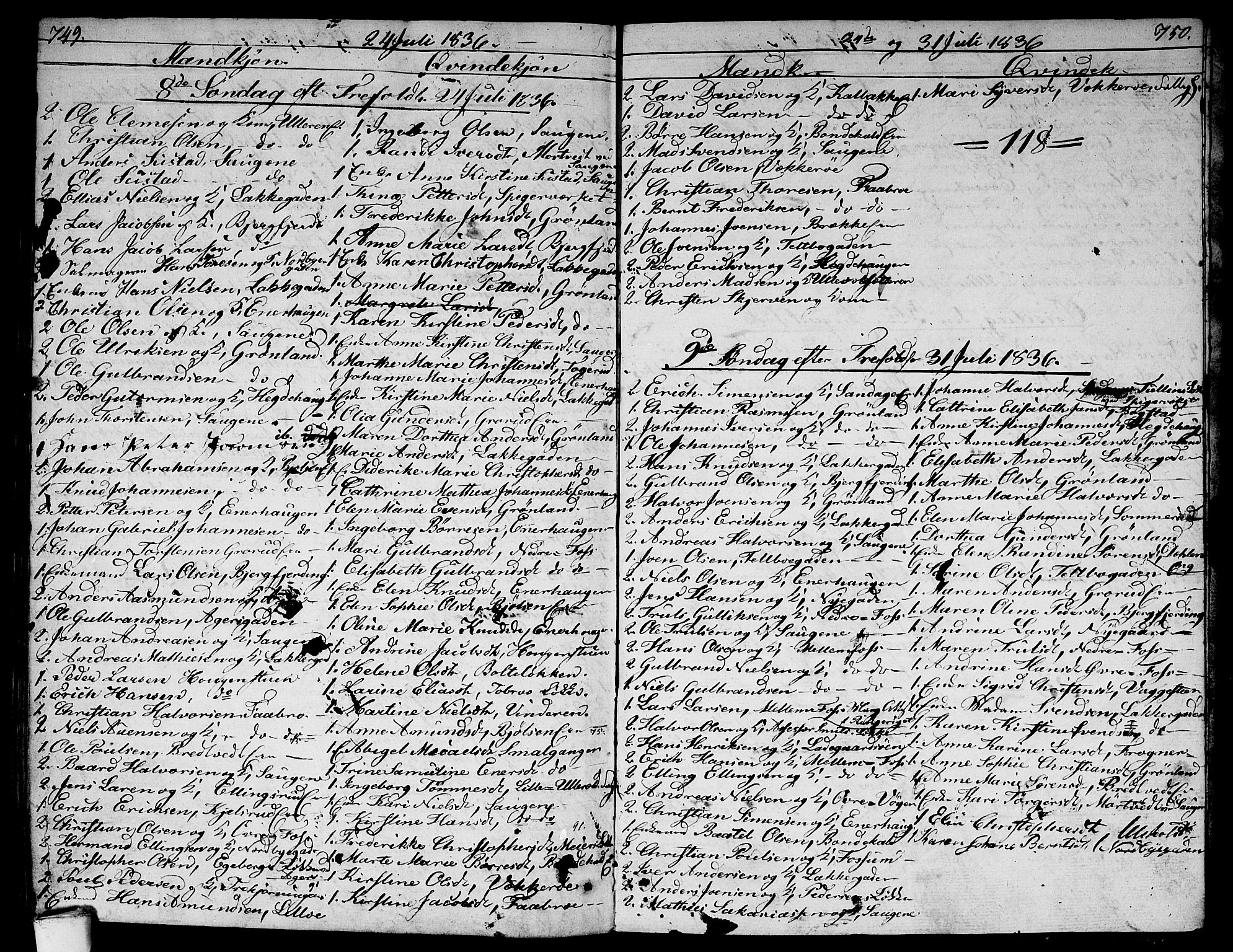 Aker prestekontor kirkebøker, AV/SAO-A-10861/G/L0003: Parish register (copy) no. 3, 1819-1836, p. 749-750