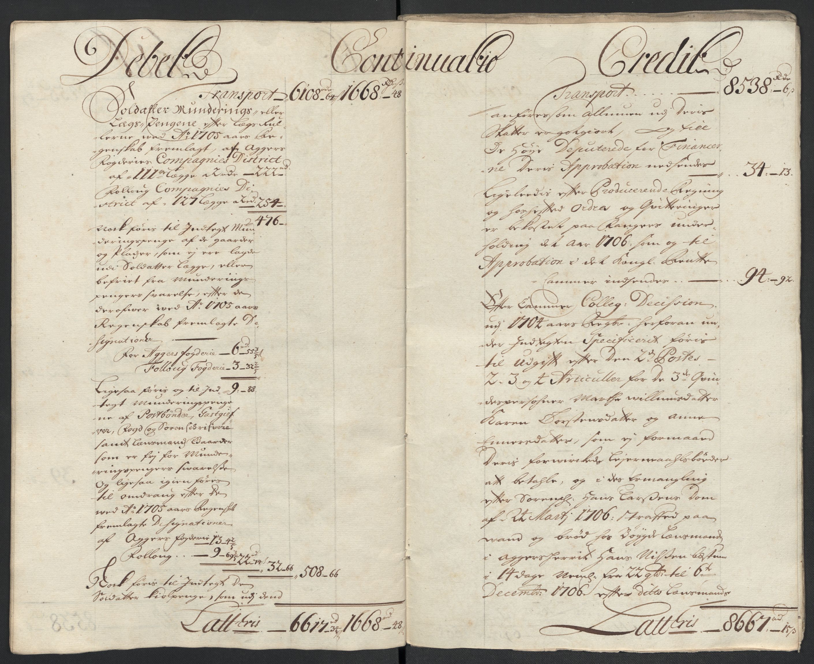 Rentekammeret inntil 1814, Reviderte regnskaper, Fogderegnskap, AV/RA-EA-4092/R10/L0446: Fogderegnskap Aker og Follo, 1705-1706, p. 148