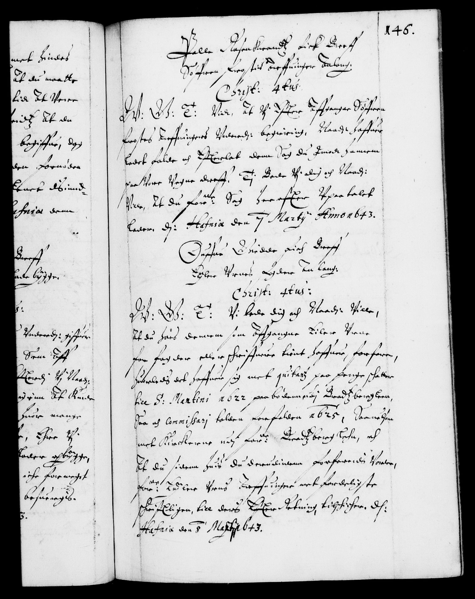 Danske Kanselli 1572-1799, AV/RA-EA-3023/F/Fc/Fca/Fcab/L0007: Norske tegnelser (mikrofilm), 1640-1648, p. 146a
