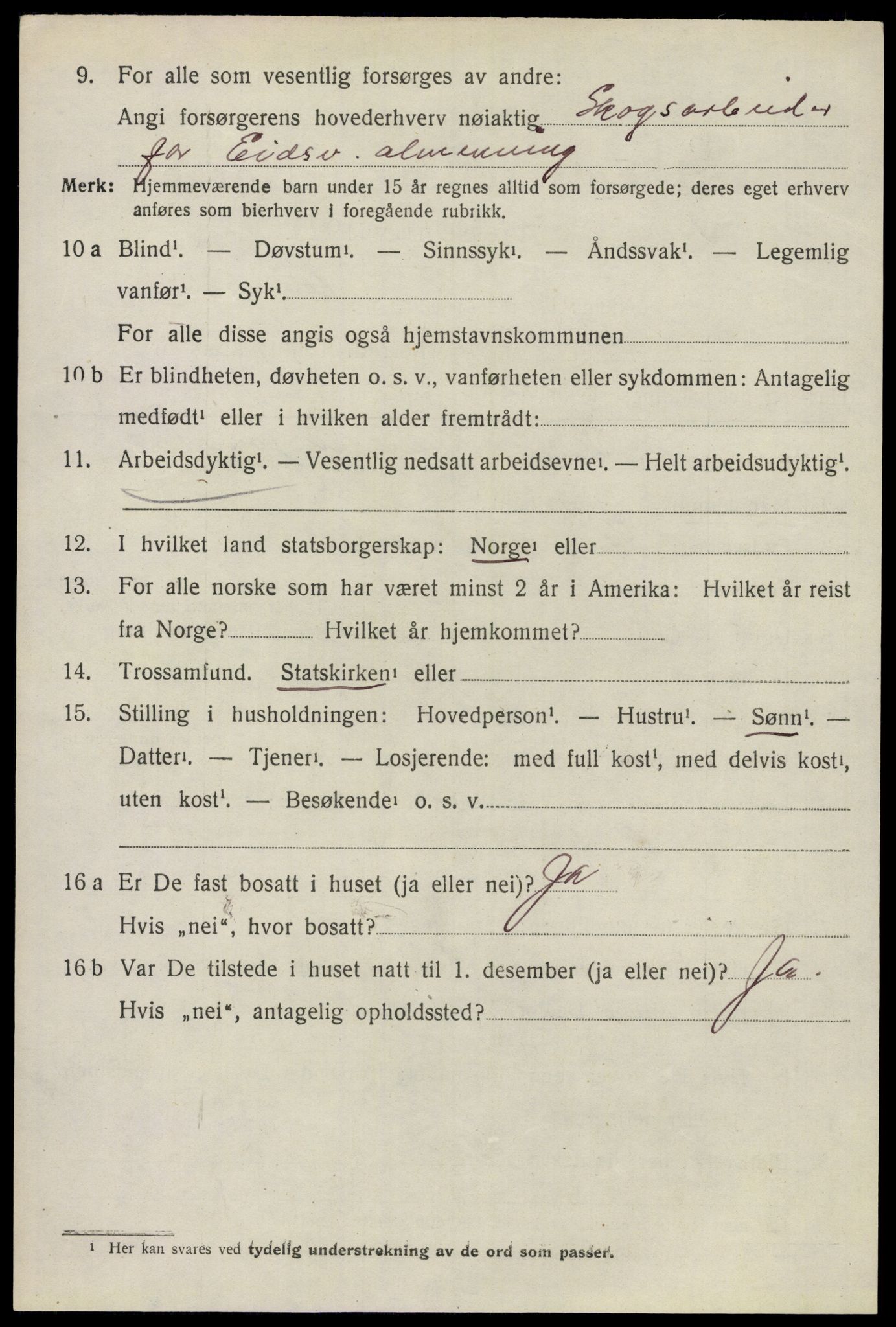 SAO, 1920 census for Eidsvoll, 1920, p. 5078