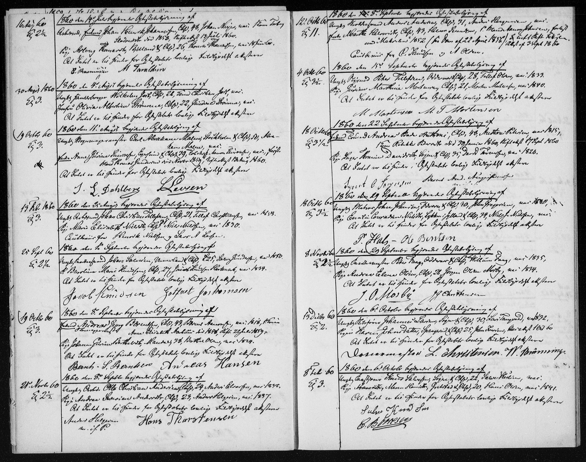 Kristiansand domprosti, AV/SAK-1112-0006/J/Je/L0001: Banns register no. A VI 17, 1856-1866