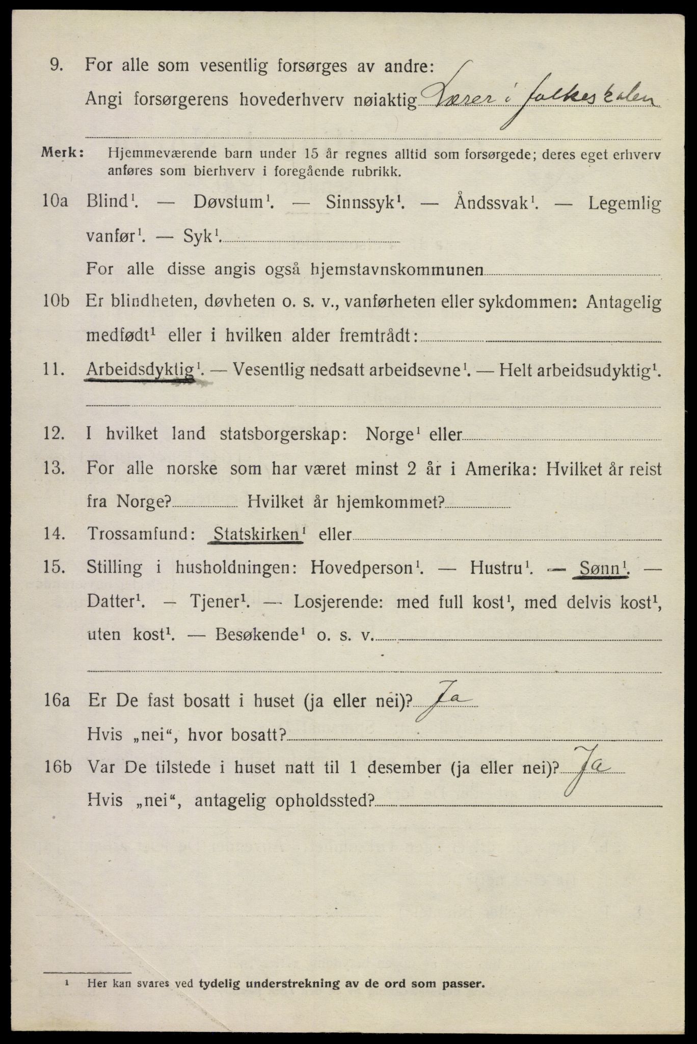 SAKO, 1920 census for Sem, 1920, p. 5268