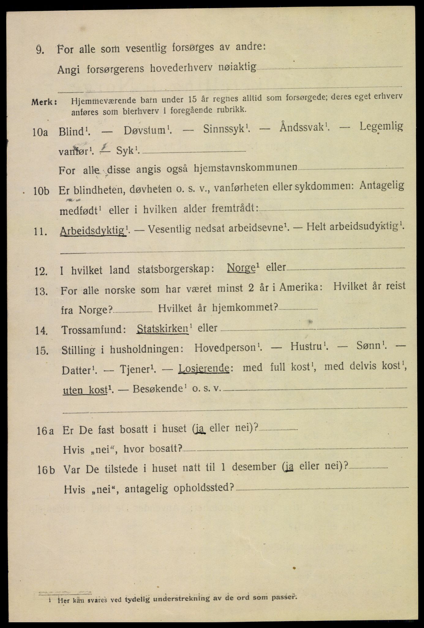 SAH, 1920 census for Hamar, 1920, p. 16818