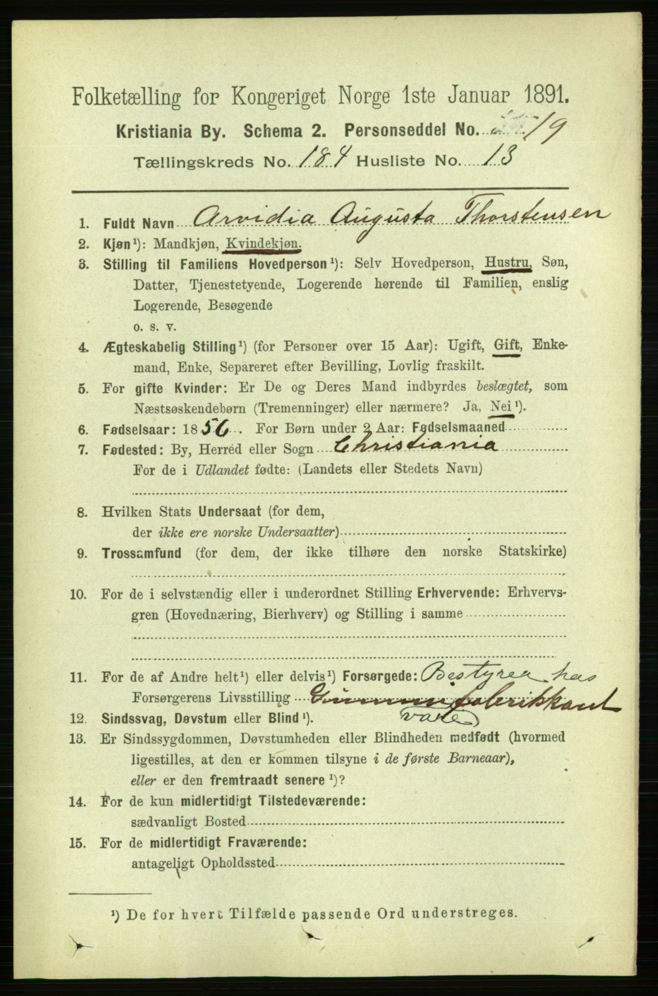 RA, 1891 census for 0301 Kristiania, 1891, p. 110548