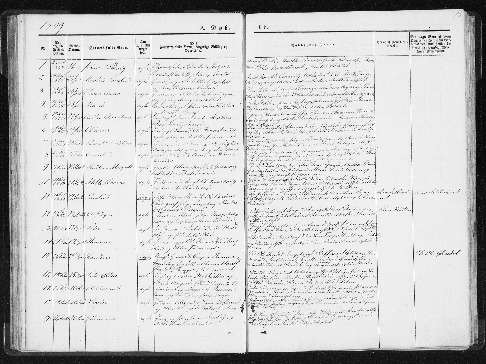 Ministerialprotokoller, klokkerbøker og fødselsregistre - Nord-Trøndelag, SAT/A-1458/744/L0418: Parish register (official) no. 744A02, 1843-1866, p. 75