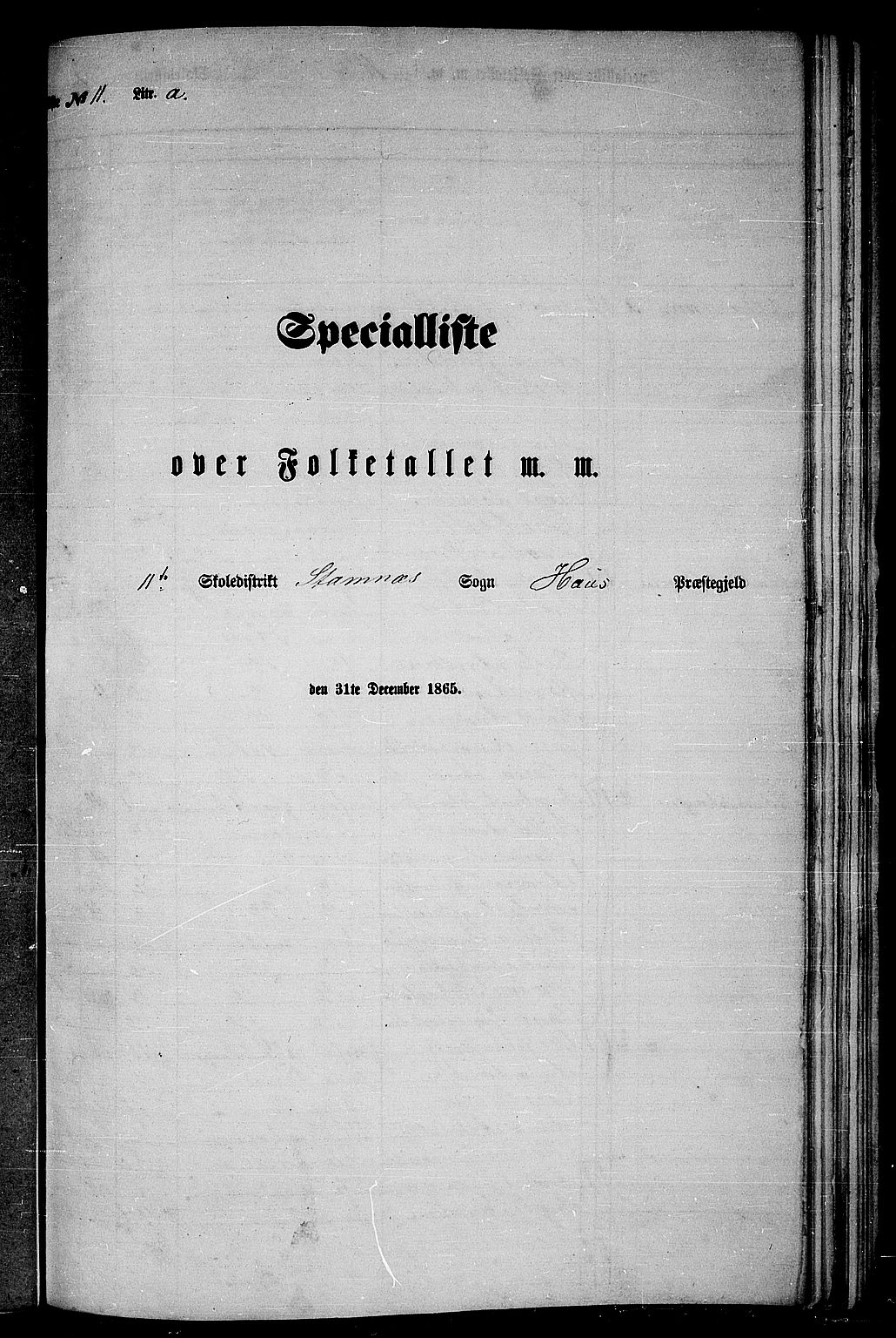 RA, 1865 census for Haus, 1865, p. 215